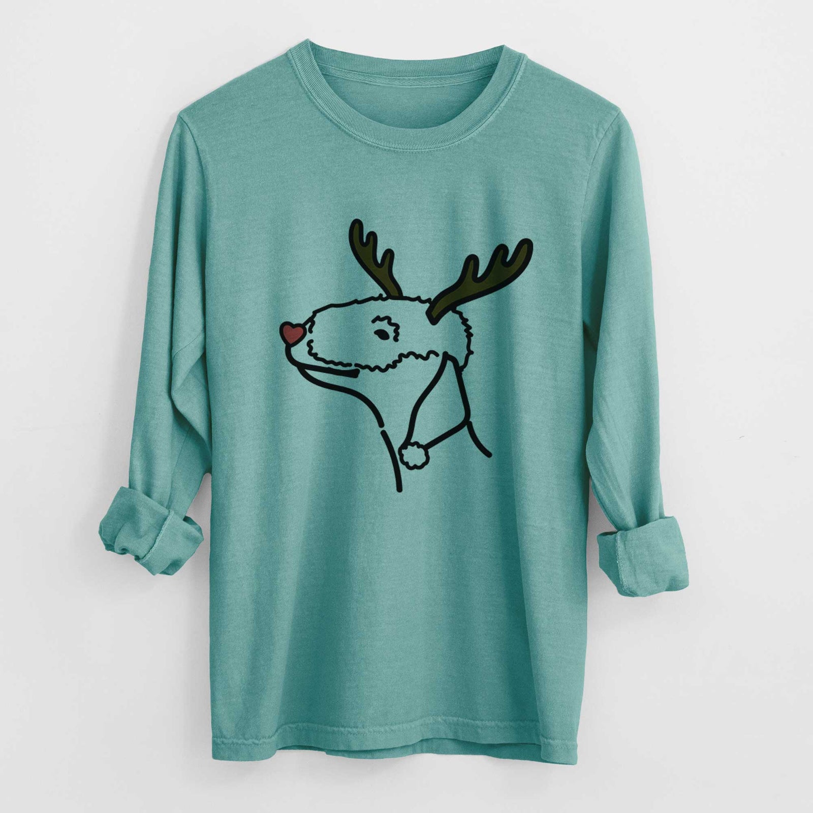 Red Nose Bedlington Terrier - Heavyweight 100% Cotton Long Sleeve