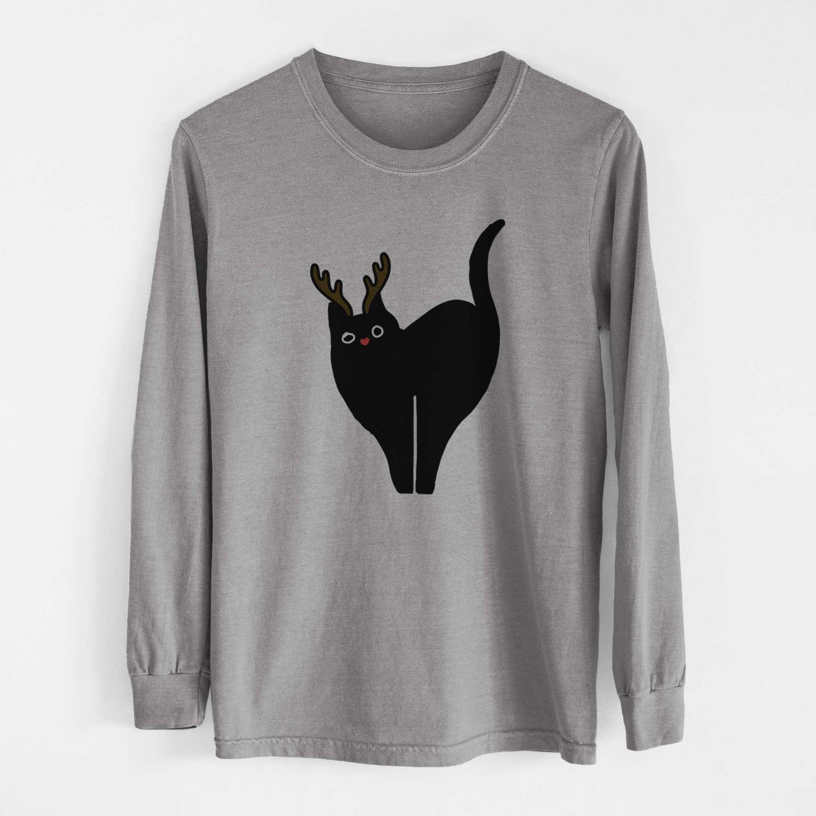 Red Nose Black Cat - Bella - Heavyweight 100% Cotton Long Sleeve