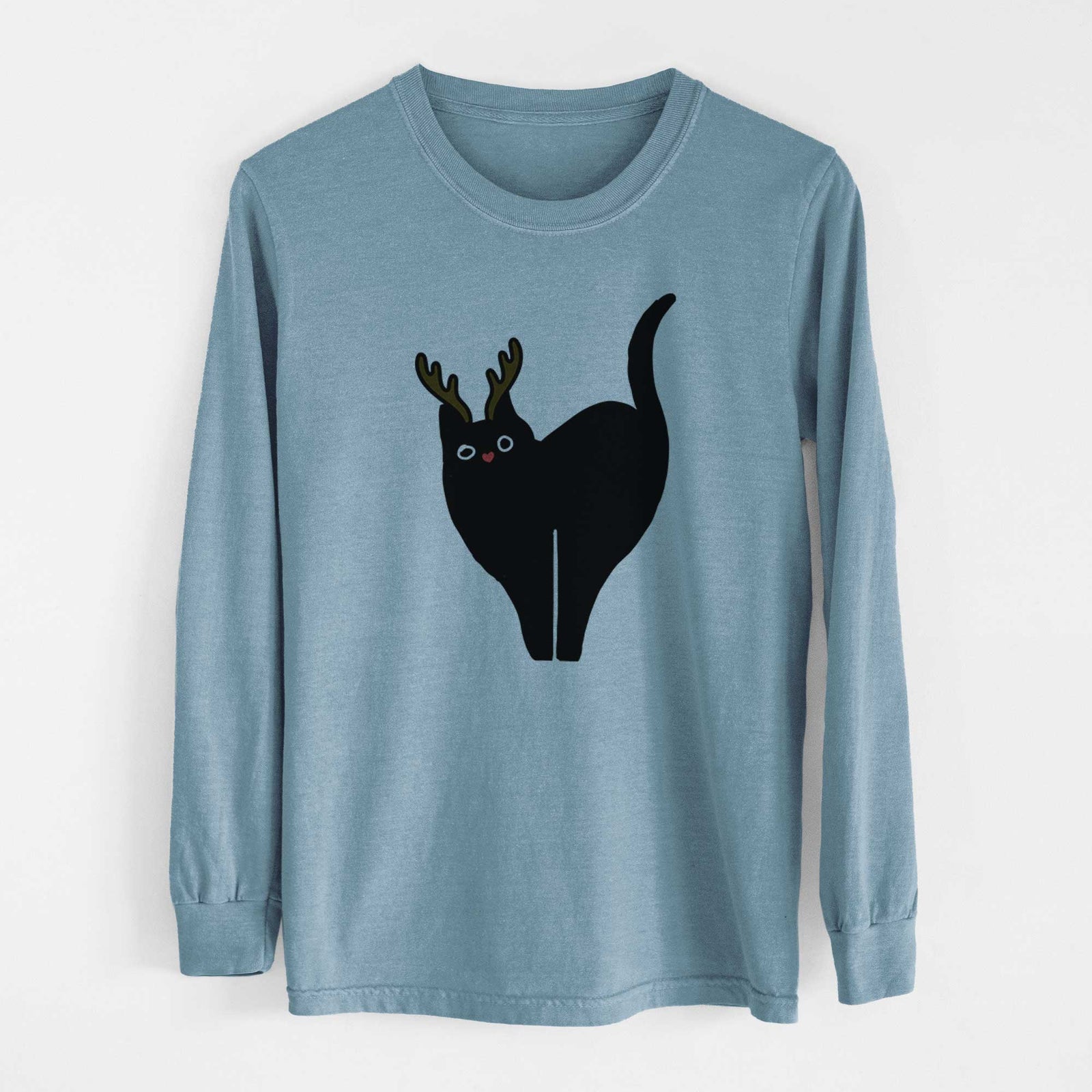 Red Nose Black Cat - Bella - Heavyweight 100% Cotton Long Sleeve