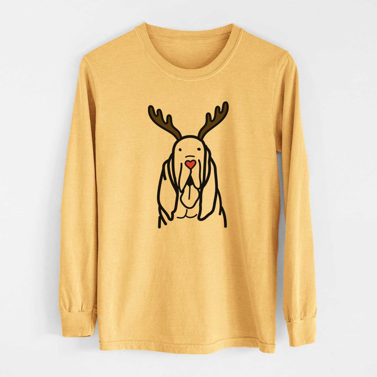 Red Nose Bloodhound - Heavyweight 100% Cotton Long Sleeve