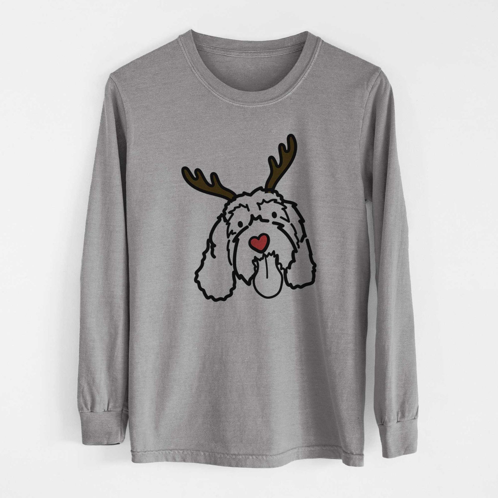 Red Nose Portguese Water Dog - Bo - Heavyweight 100% Cotton Long Sleeve
