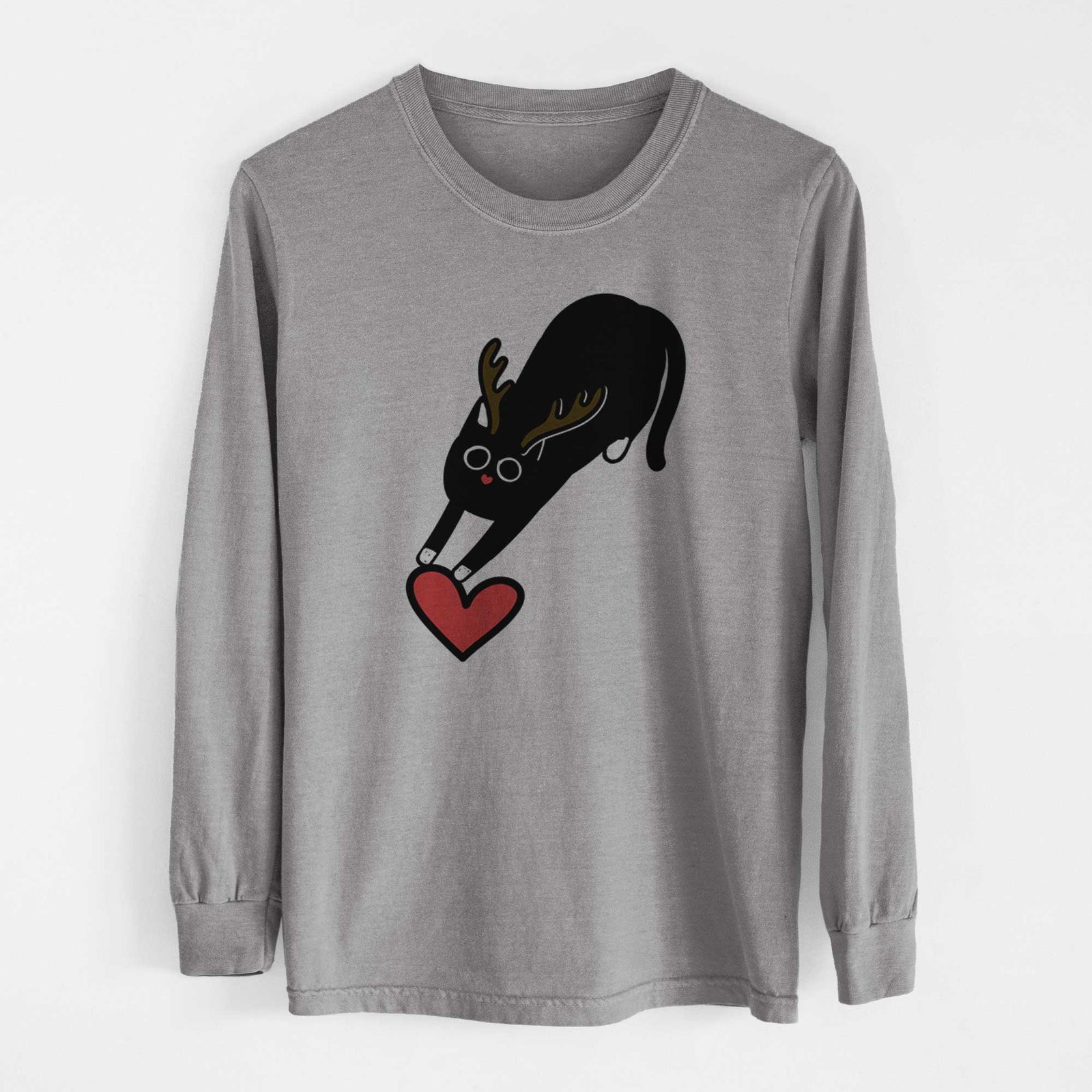 Red Nose Black Cat - Bug - Heavyweight 100% Cotton Long Sleeve