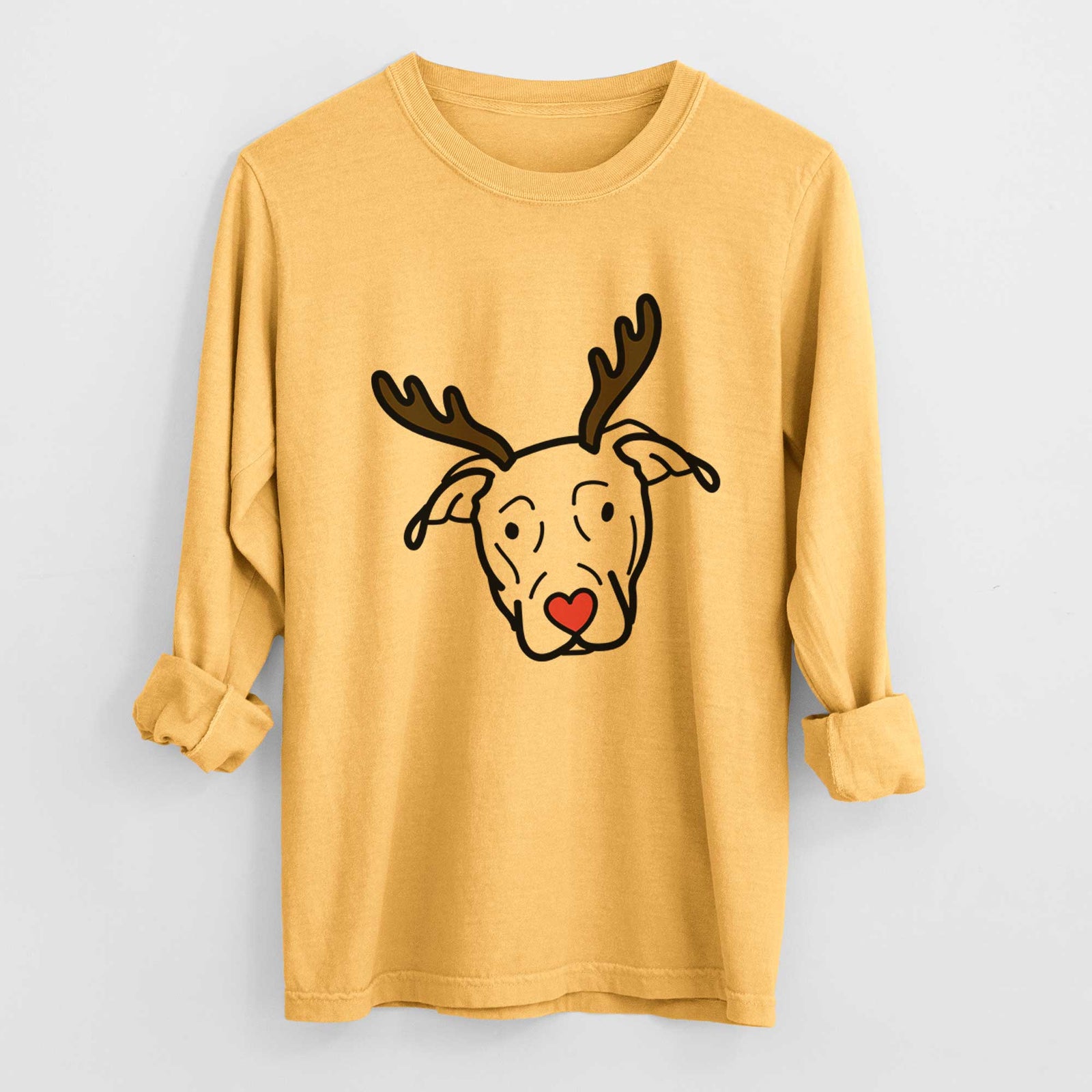 Red Nose Catahoula - Heavyweight 100% Cotton Long Sleeve