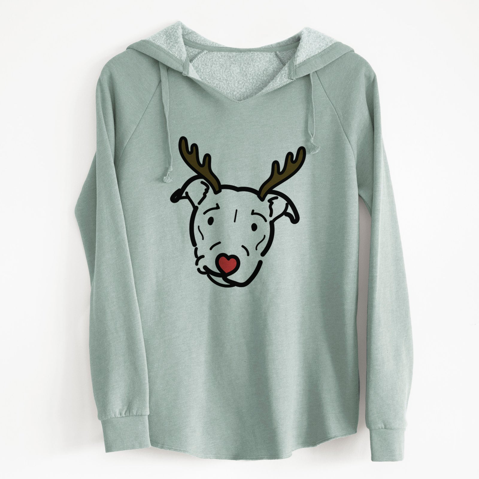 Red Nose Pitbull Mix - Ernie - Cali Wave Hooded Sweatshirt