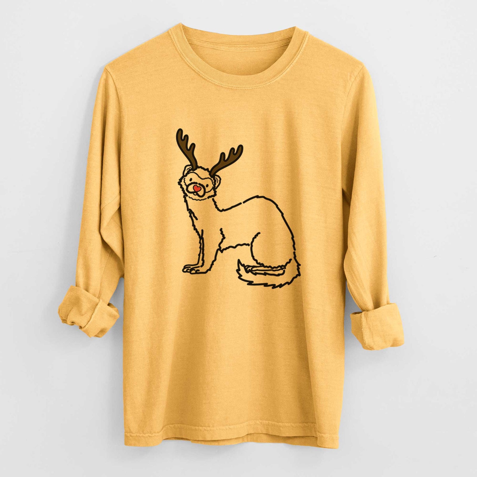 Red Nose Ferret - Fern - Heavyweight 100% Cotton Long Sleeve