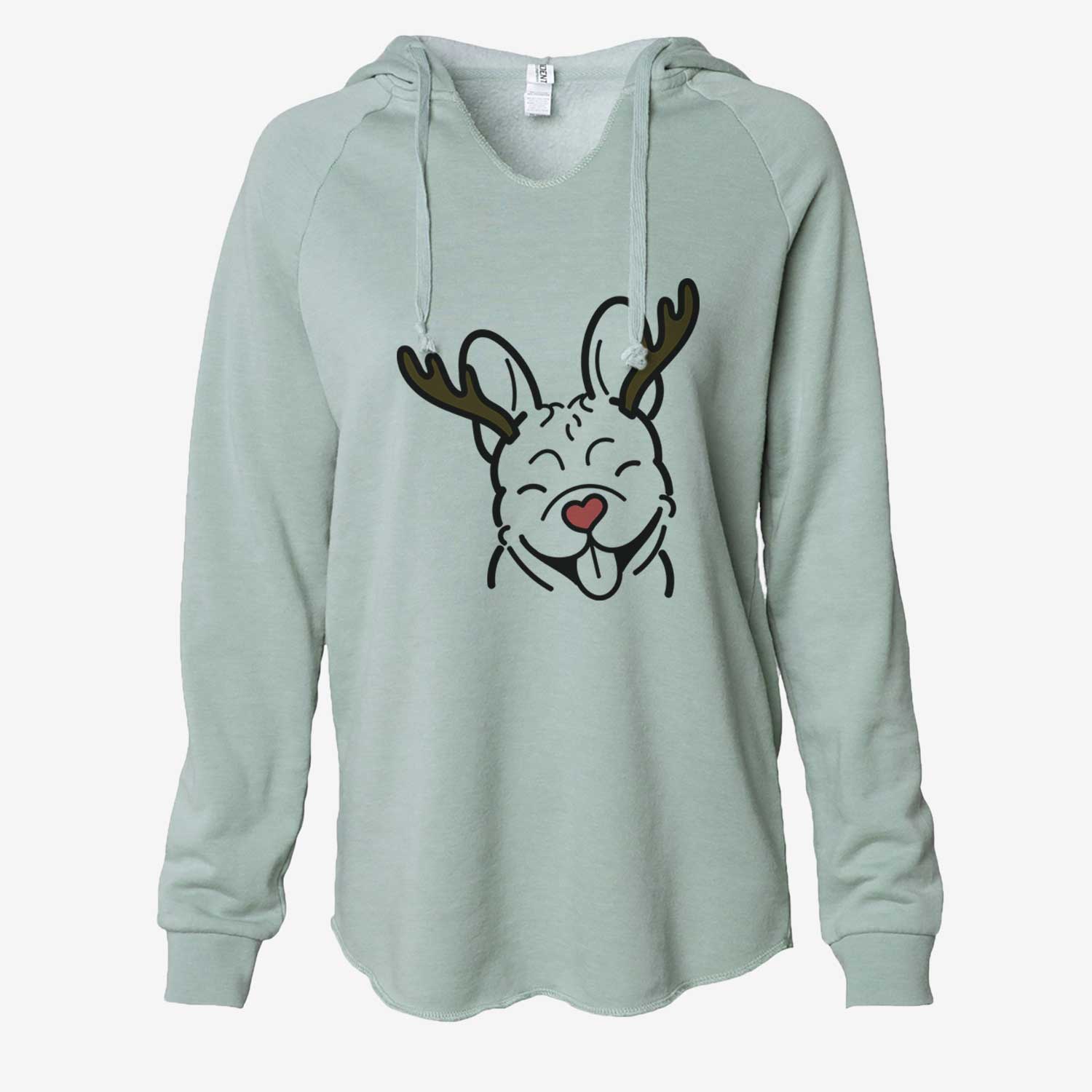 Red Nose French Bulldog - Cali Wave Hooded Sweatshirt