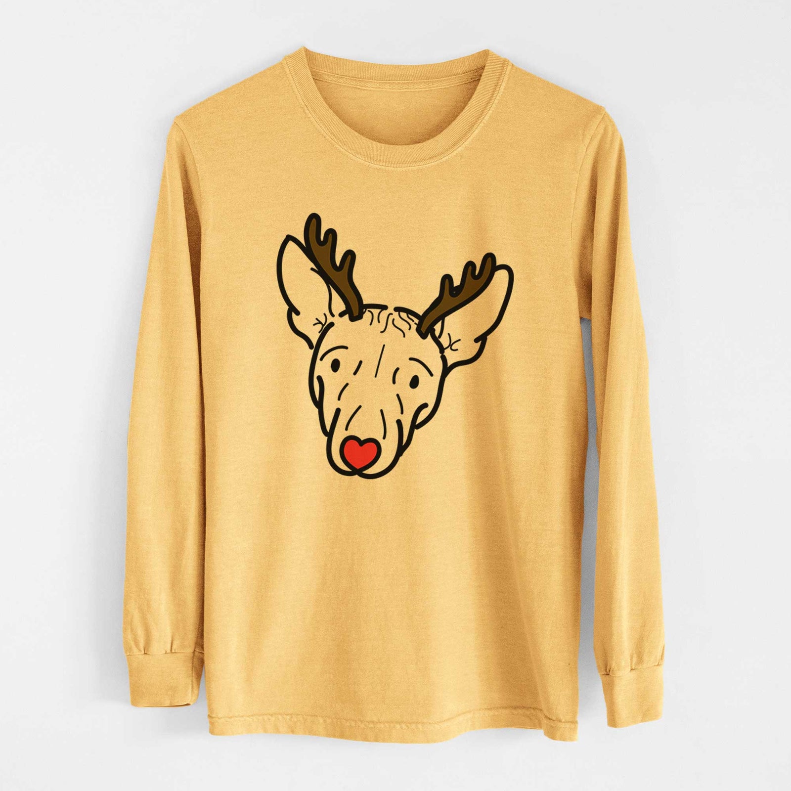 Red Nose American Hairless Terrier - Georgia - Heavyweight 100% Cotton Long Sleeve