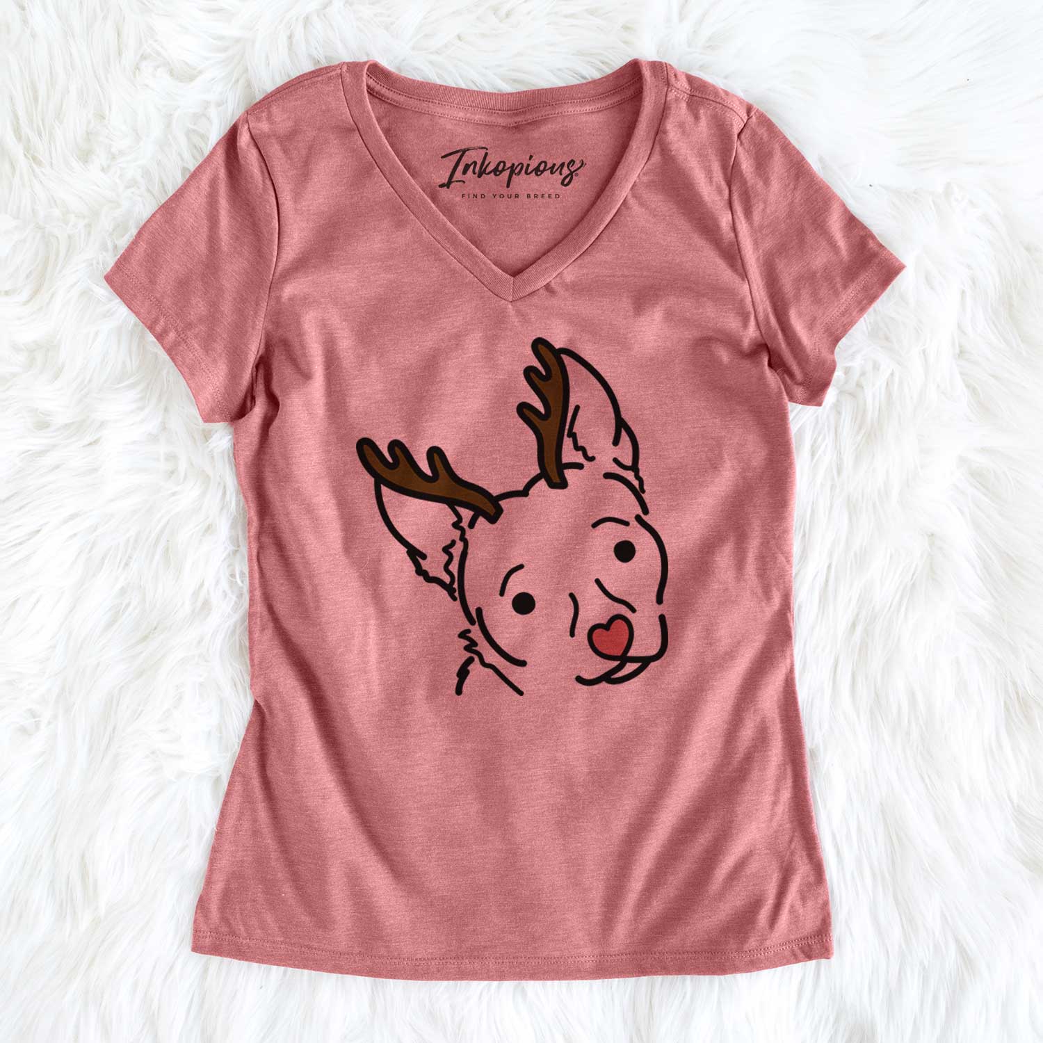 Red Nose Chihuahua Mix - GiGi - Women's V-neck Shirt