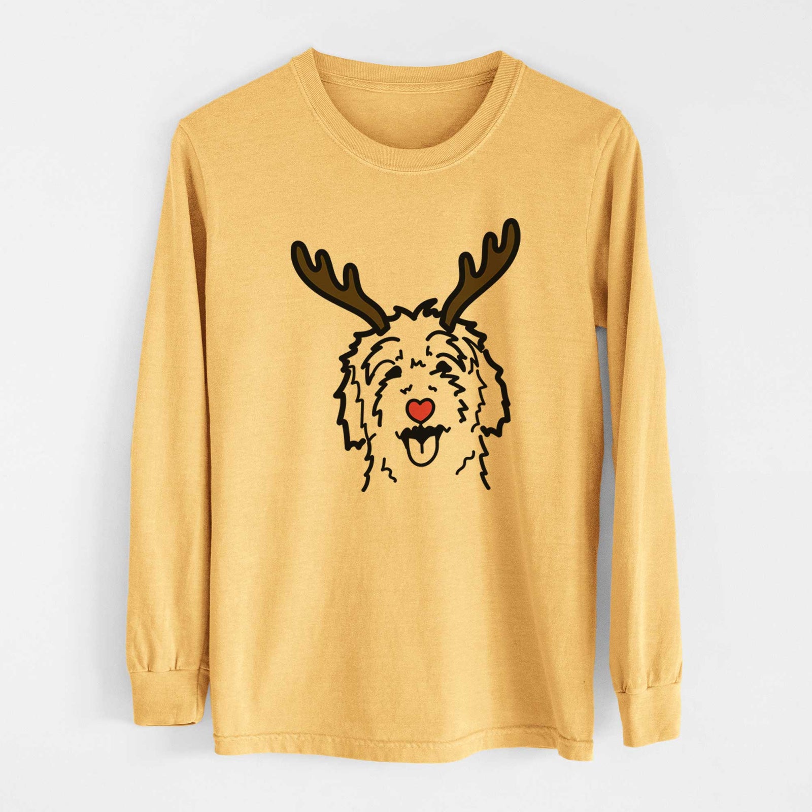 Red Nose Goldendoodle - Heavyweight 100% Cotton Long Sleeve