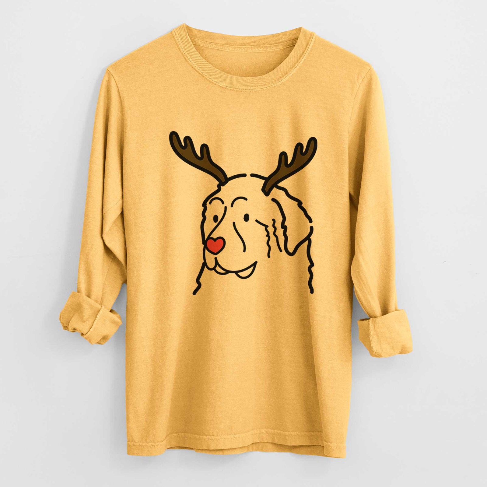 Red Nose Great Pyrenees - Heavyweight 100% Cotton Long Sleeve