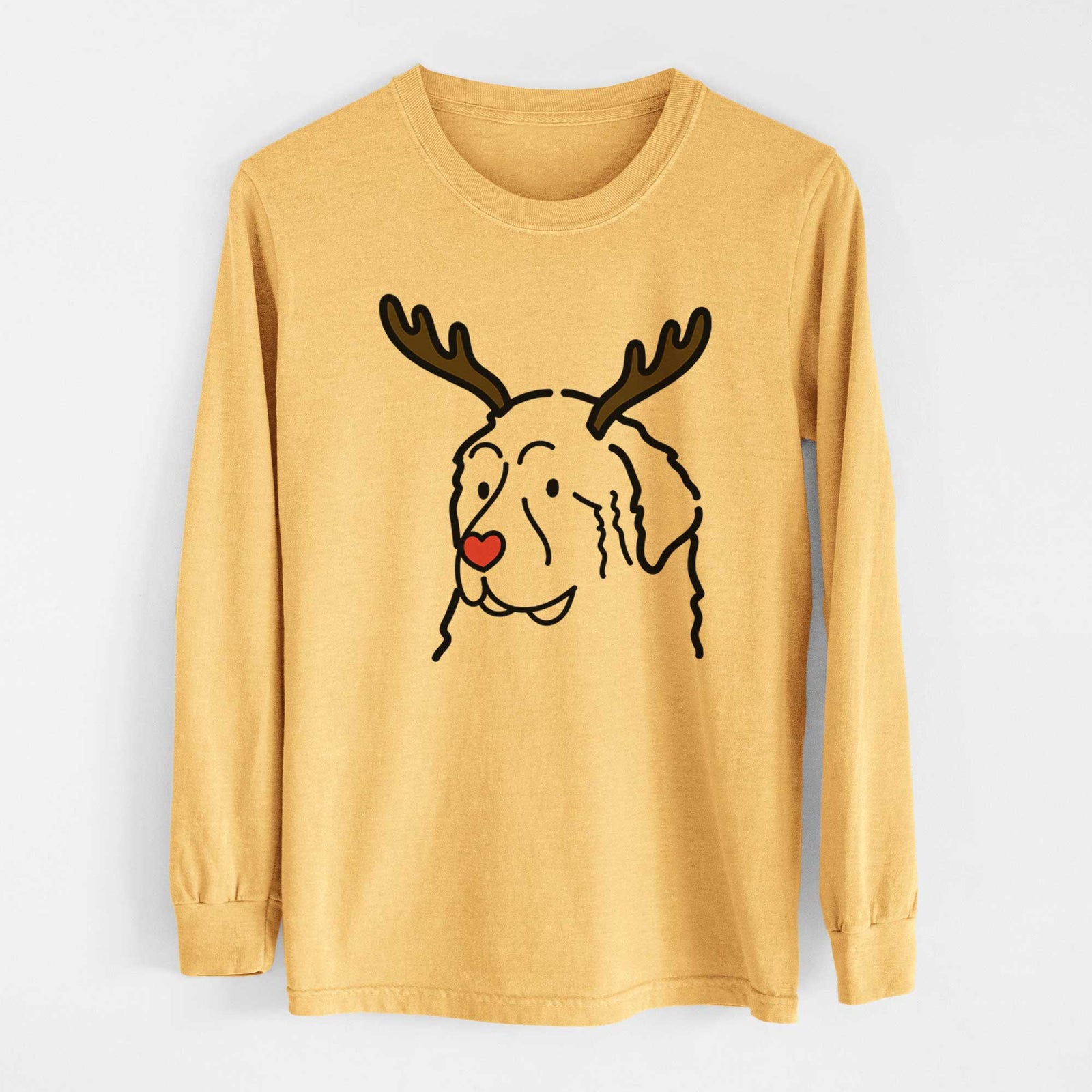 Red Nose Great Pyrenees - Heavyweight 100% Cotton Long Sleeve