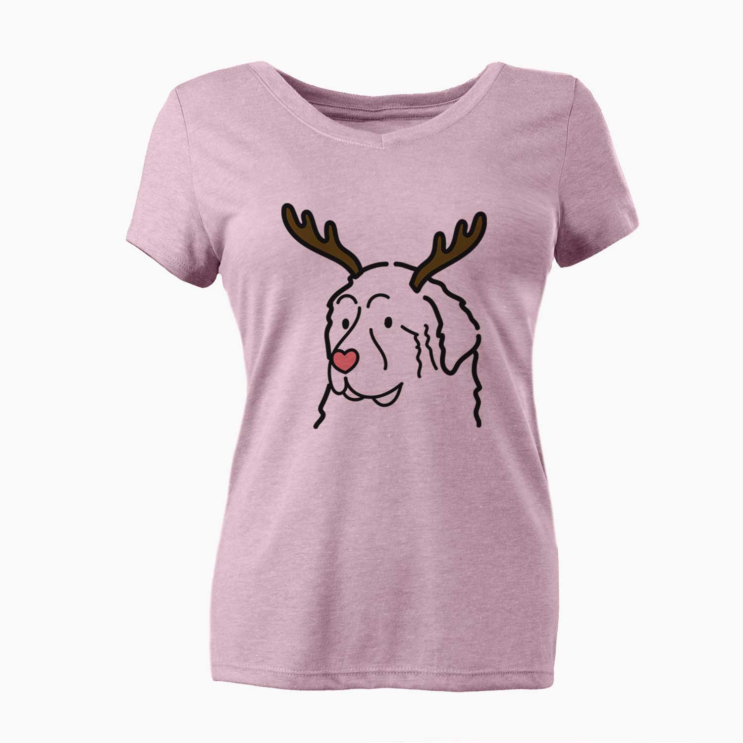 Red Nose Great Pyrenees - Women's V-neck Shirt