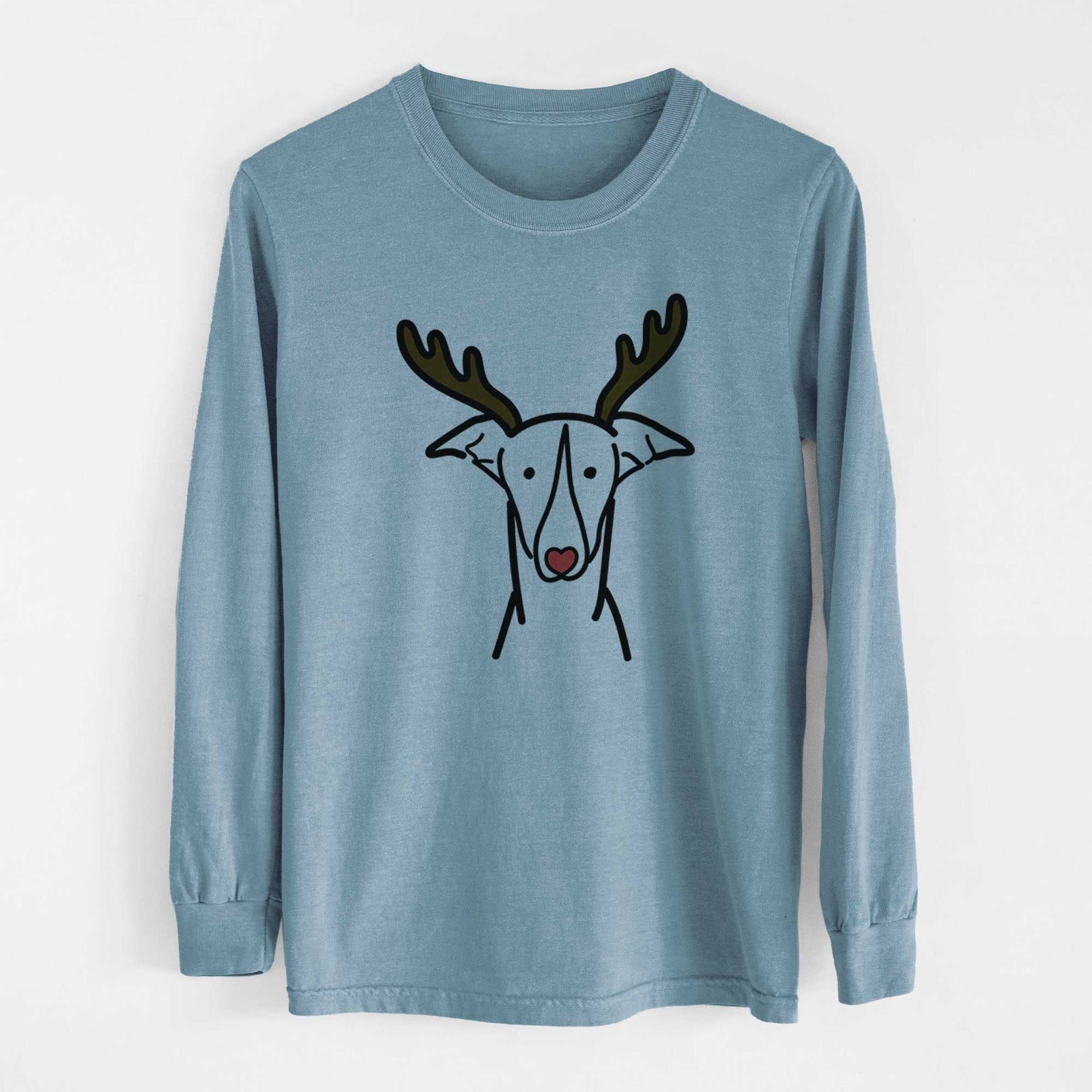 Red Nose Greyhound - Heavyweight 100% Cotton Long Sleeve