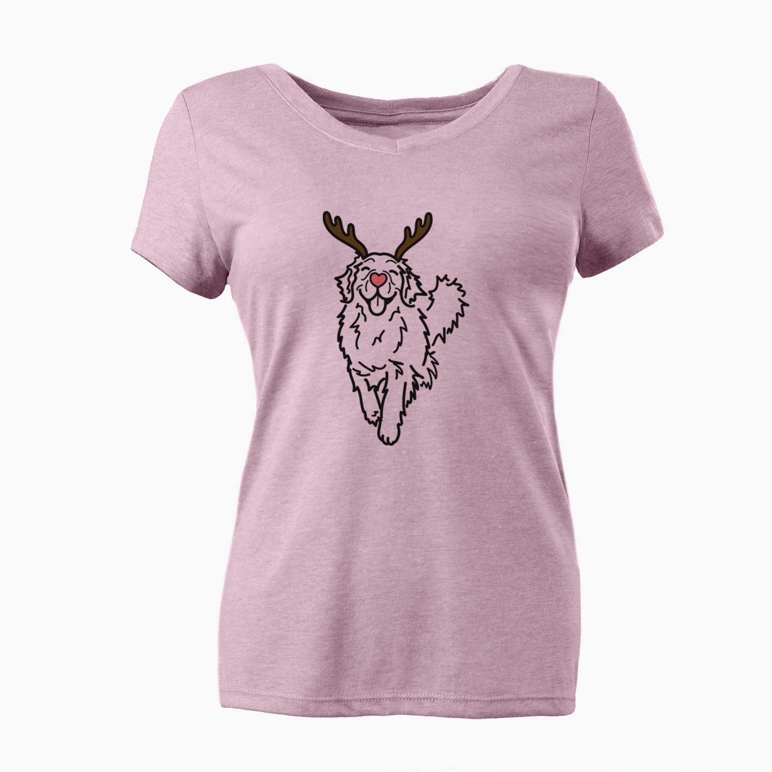 Red Nose Golden Retriever - Hamlet - Women's V-neck Shirt