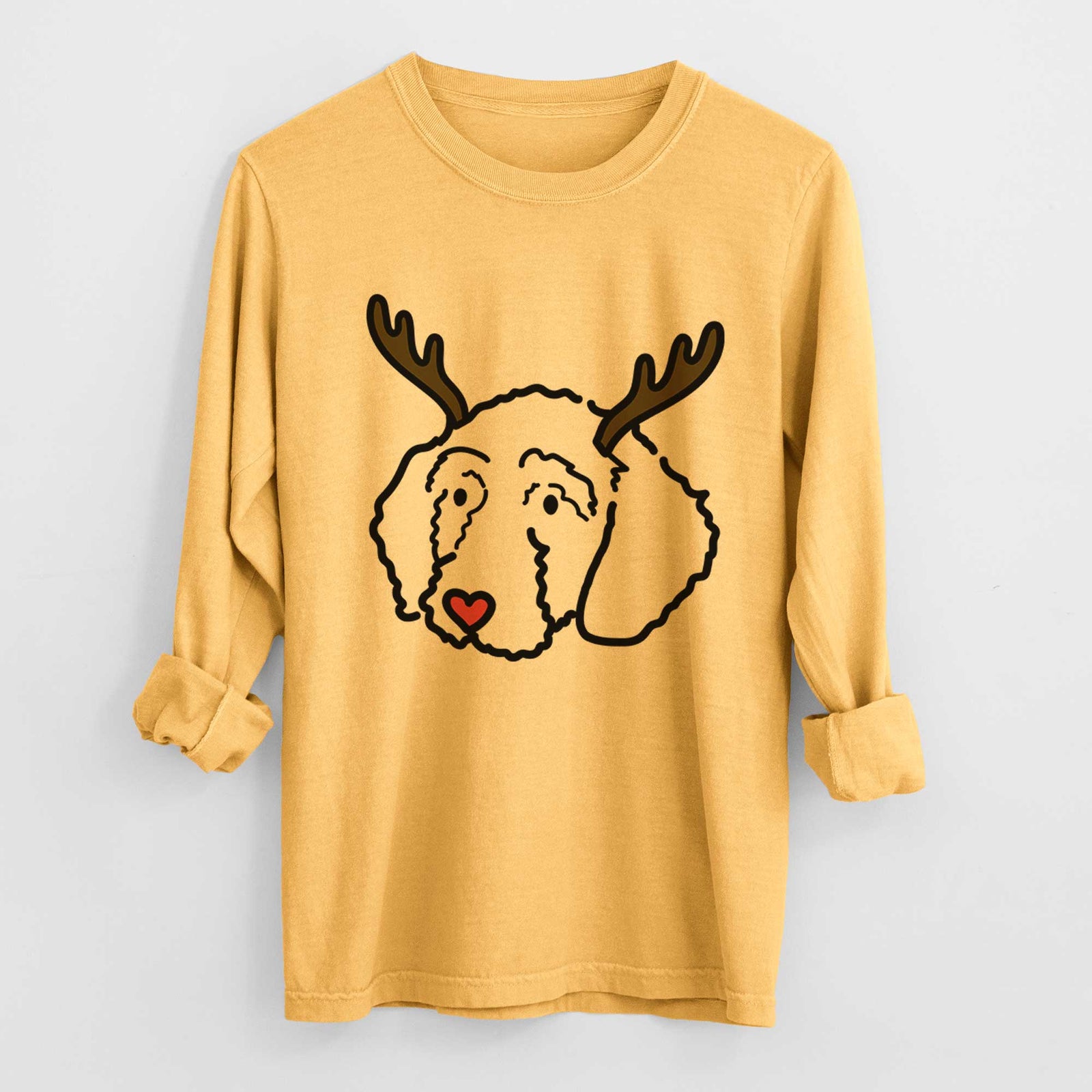 Red Nose Goldendoodle - Hanna - Heavyweight 100% Cotton Long Sleeve