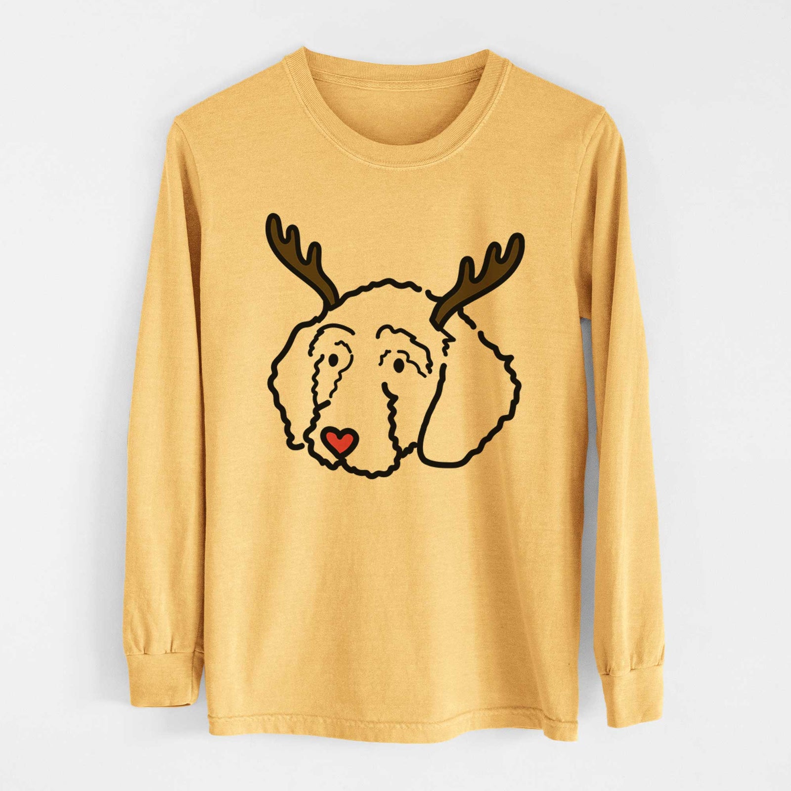 Red Nose Goldendoodle - Hanna - Heavyweight 100% Cotton Long Sleeve