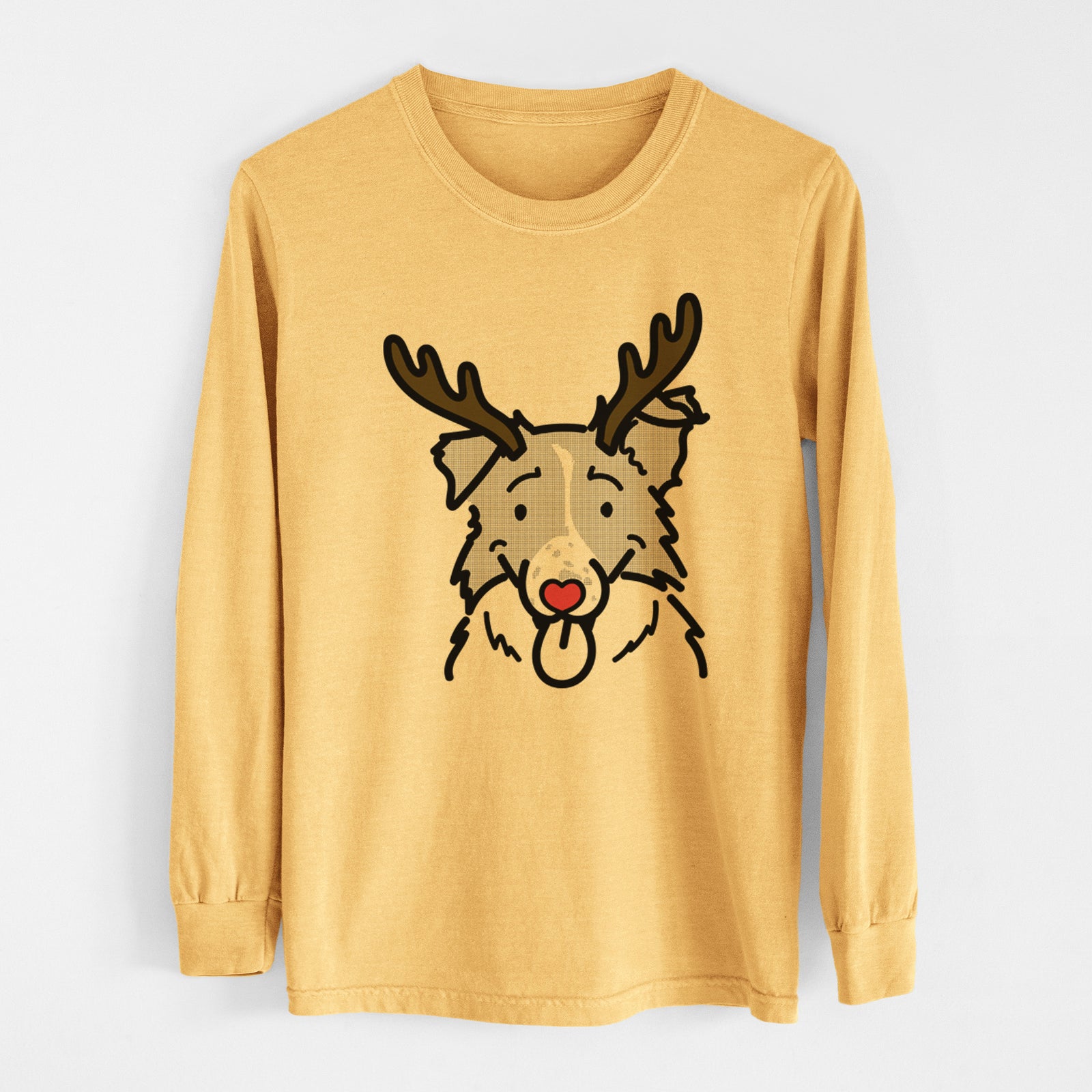 Red Nose Border Collie - Jam - Heavyweight 100% Cotton Long Sleeve