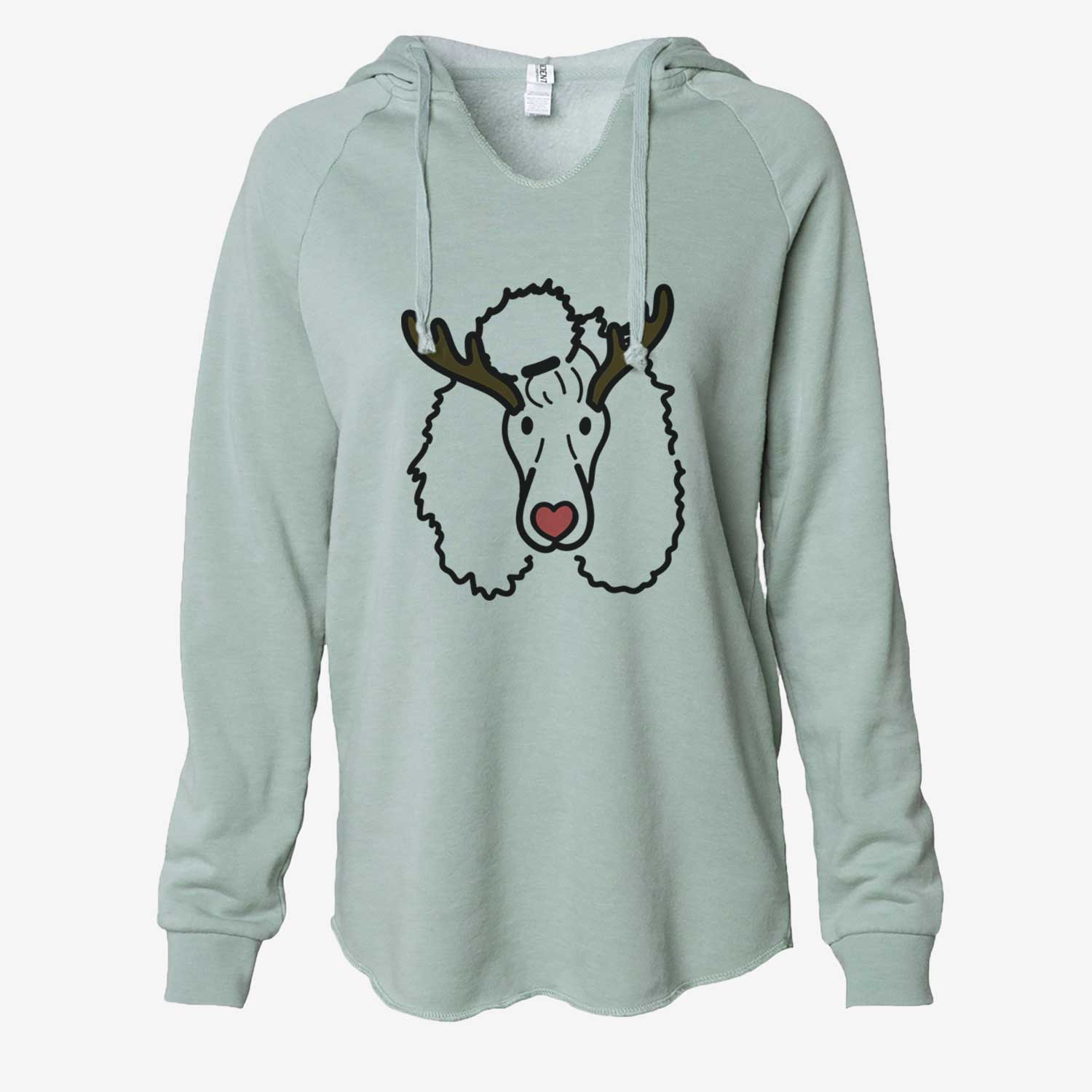 Red Nose Standard Poodle - Jemma - Cali Wave Hooded Sweatshirt