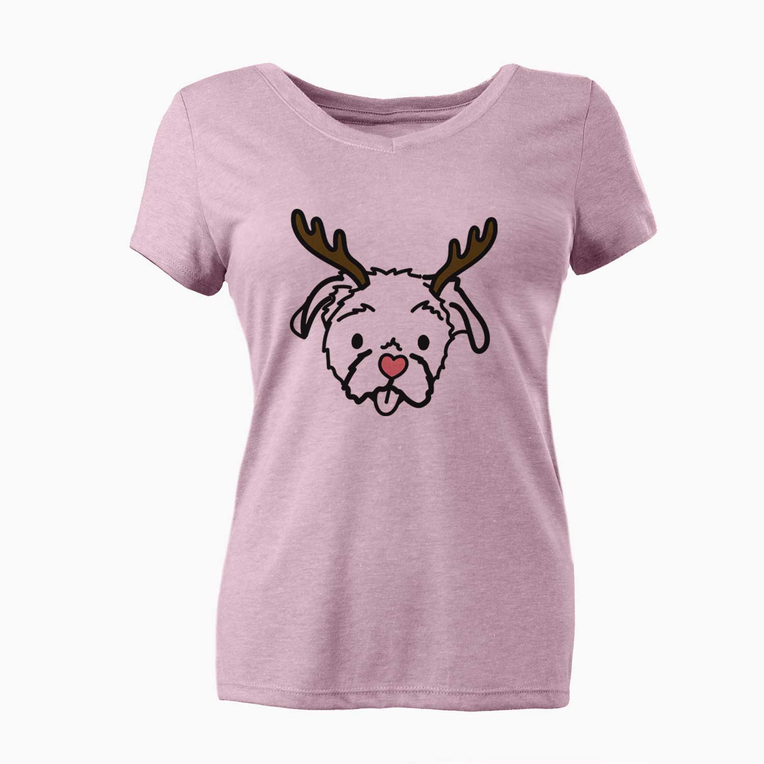 Red Nose Shih Tzu - Koko - Women's V-neck Shirt