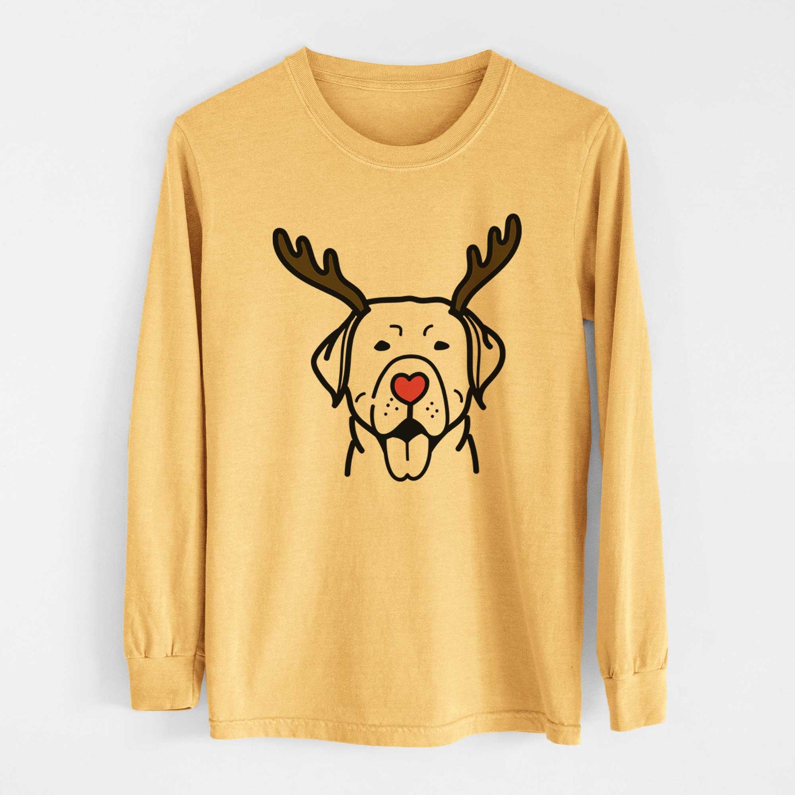 Red Nose Labrador Retriever - Heavyweight 100% Cotton Long Sleeve