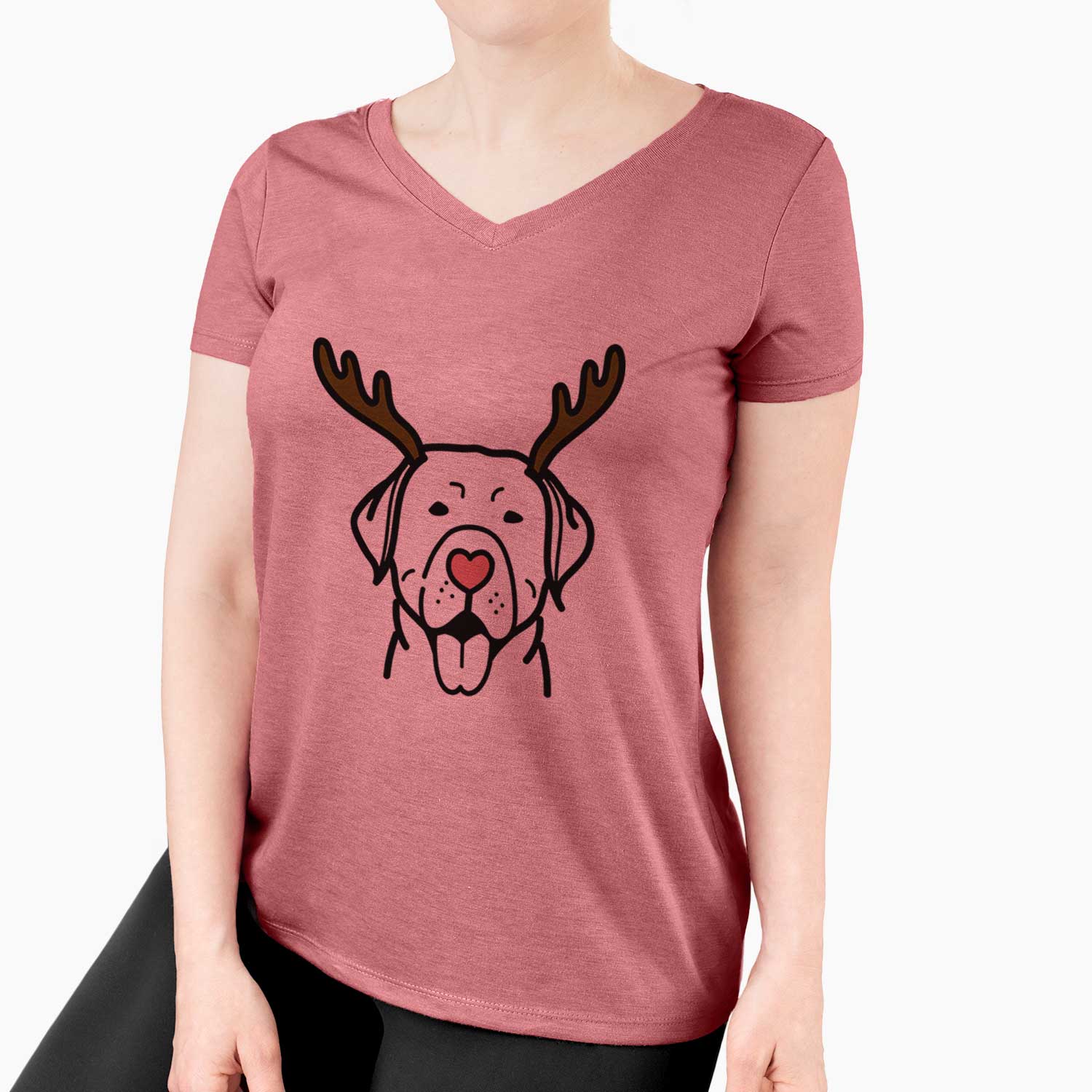 Red Nose Labrador Retriever - Women's V-neck Shirt