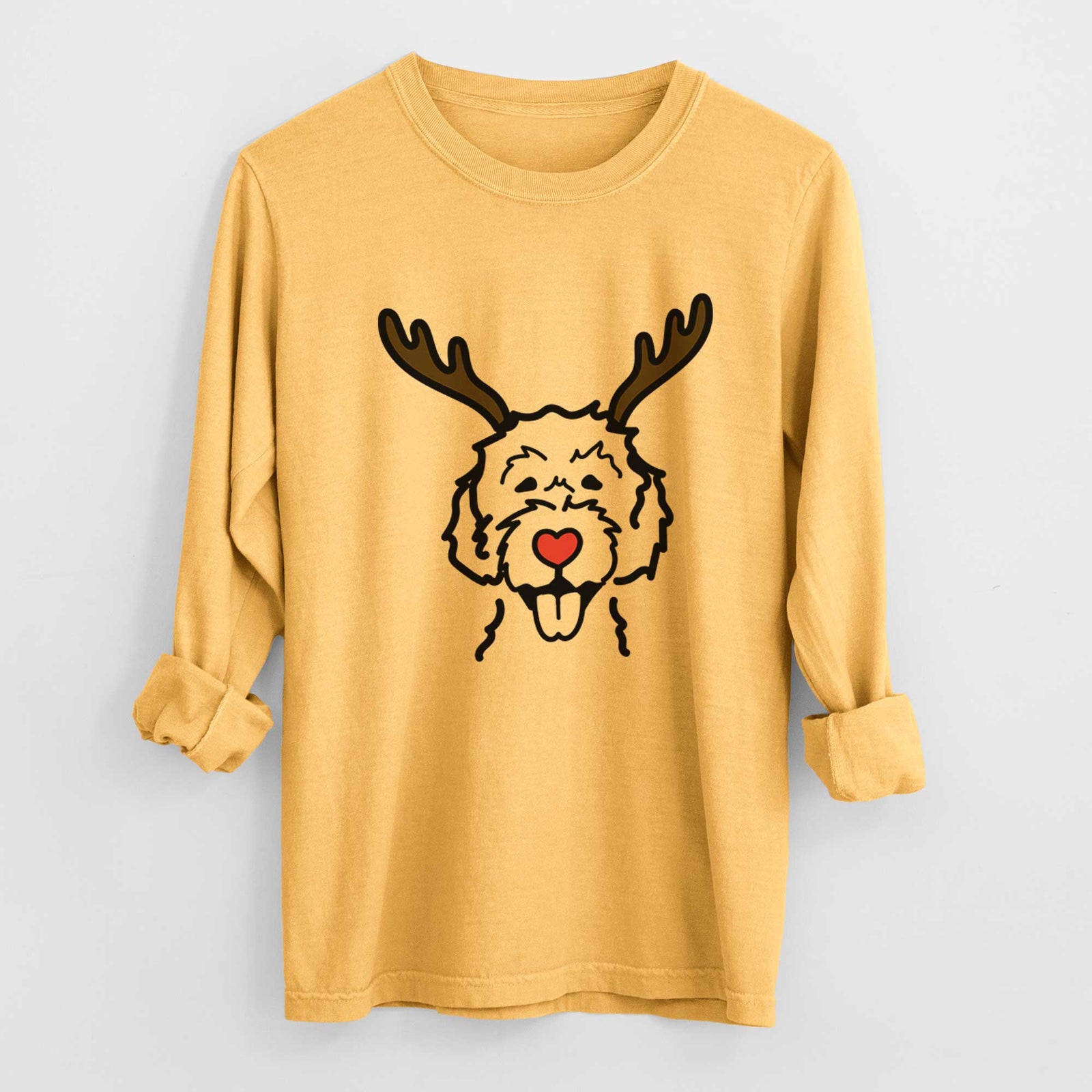 Red Nose Labradoodle - Heavyweight 100% Cotton Long Sleeve