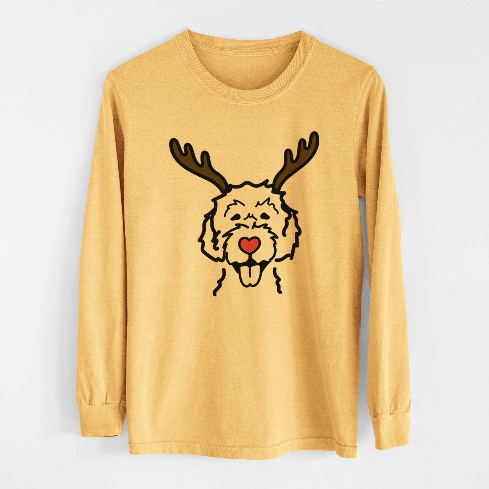 Red Nose Labradoodle - Heavyweight 100% Cotton Long Sleeve