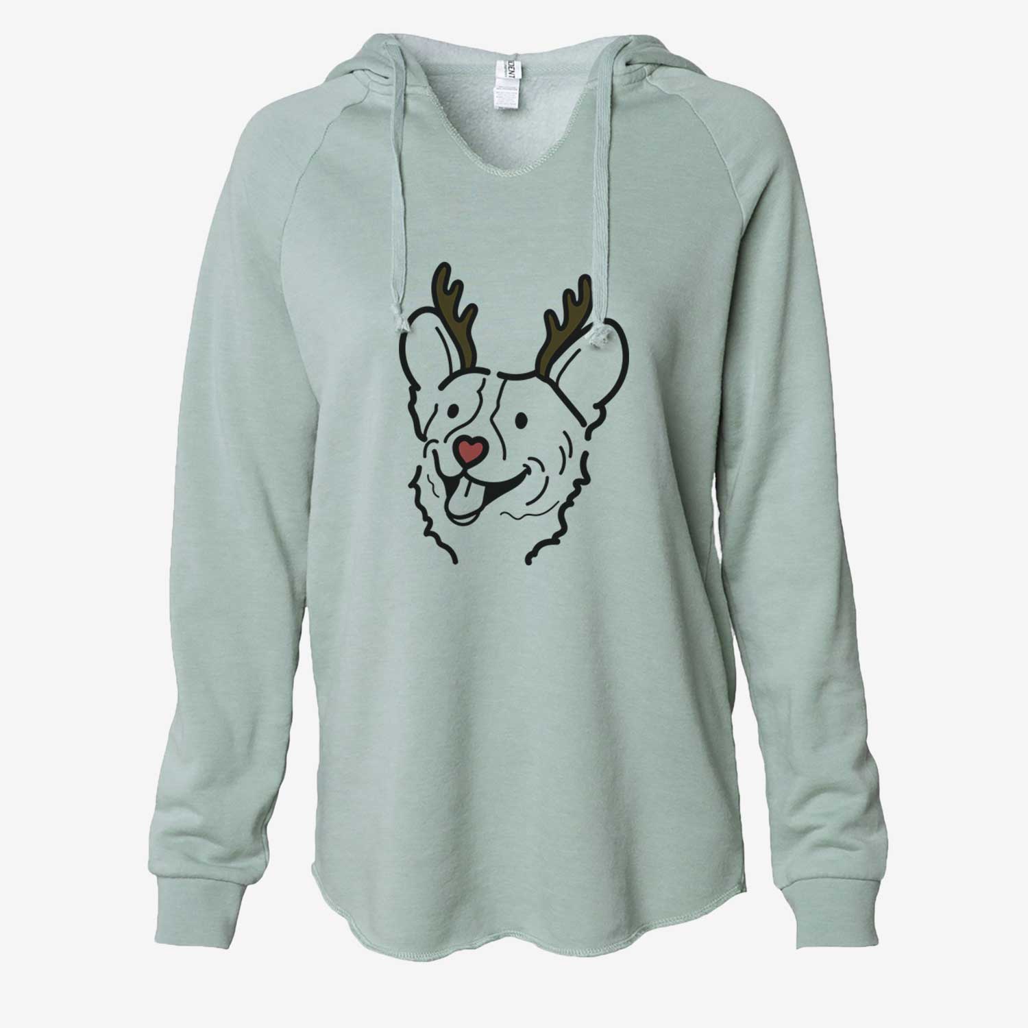 Red Nose Corgi - Lily - Cali Wave Hooded Sweatshirt