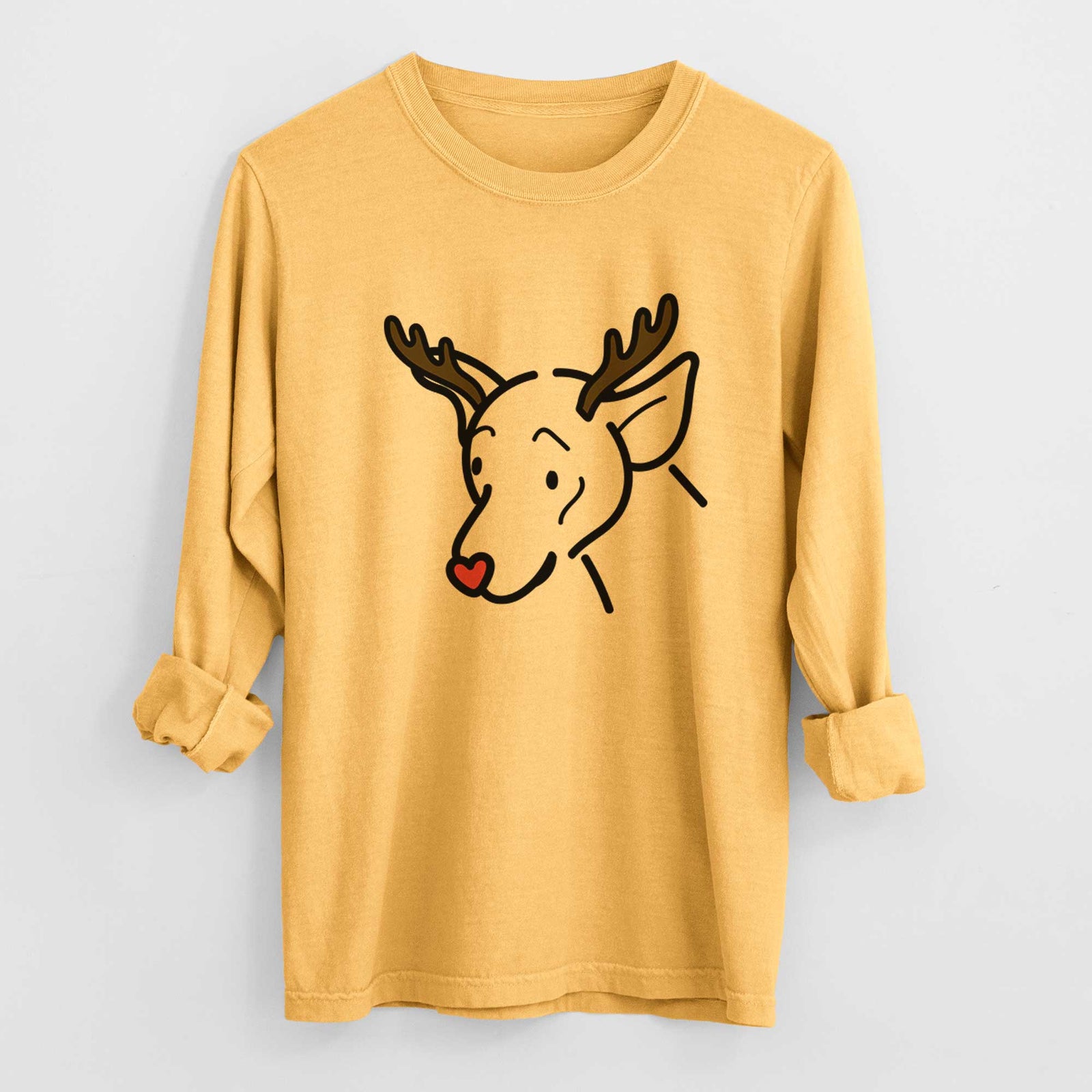 Red Nose Mixed Breed - Lucky - Heavyweight 100% Cotton Long Sleeve