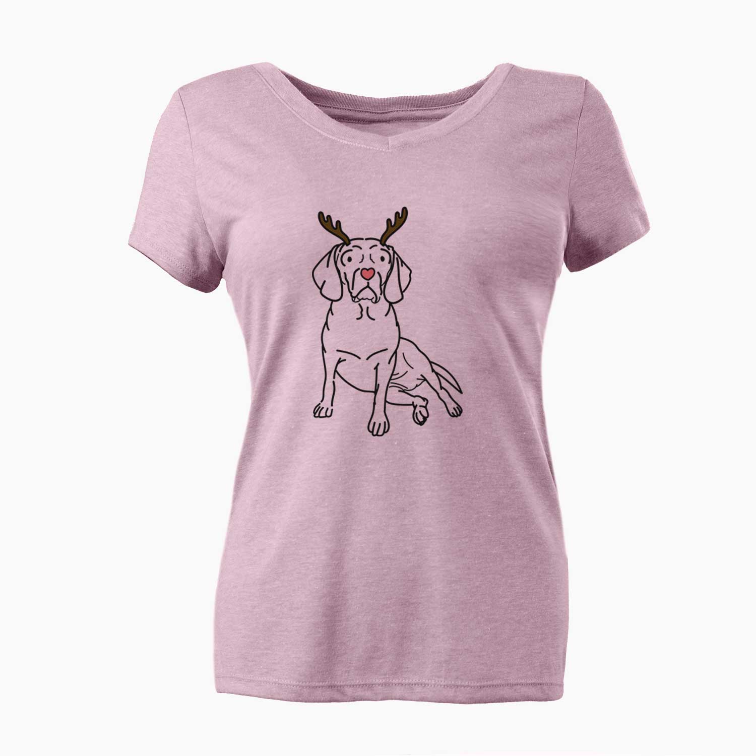 Red Nose Puggle - Mayble - Women's V-neck Shirt