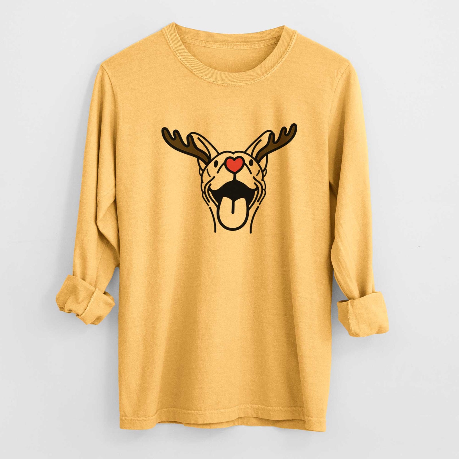 Red Nose Basenji - Merlin - Heavyweight 100% Cotton Long Sleeve