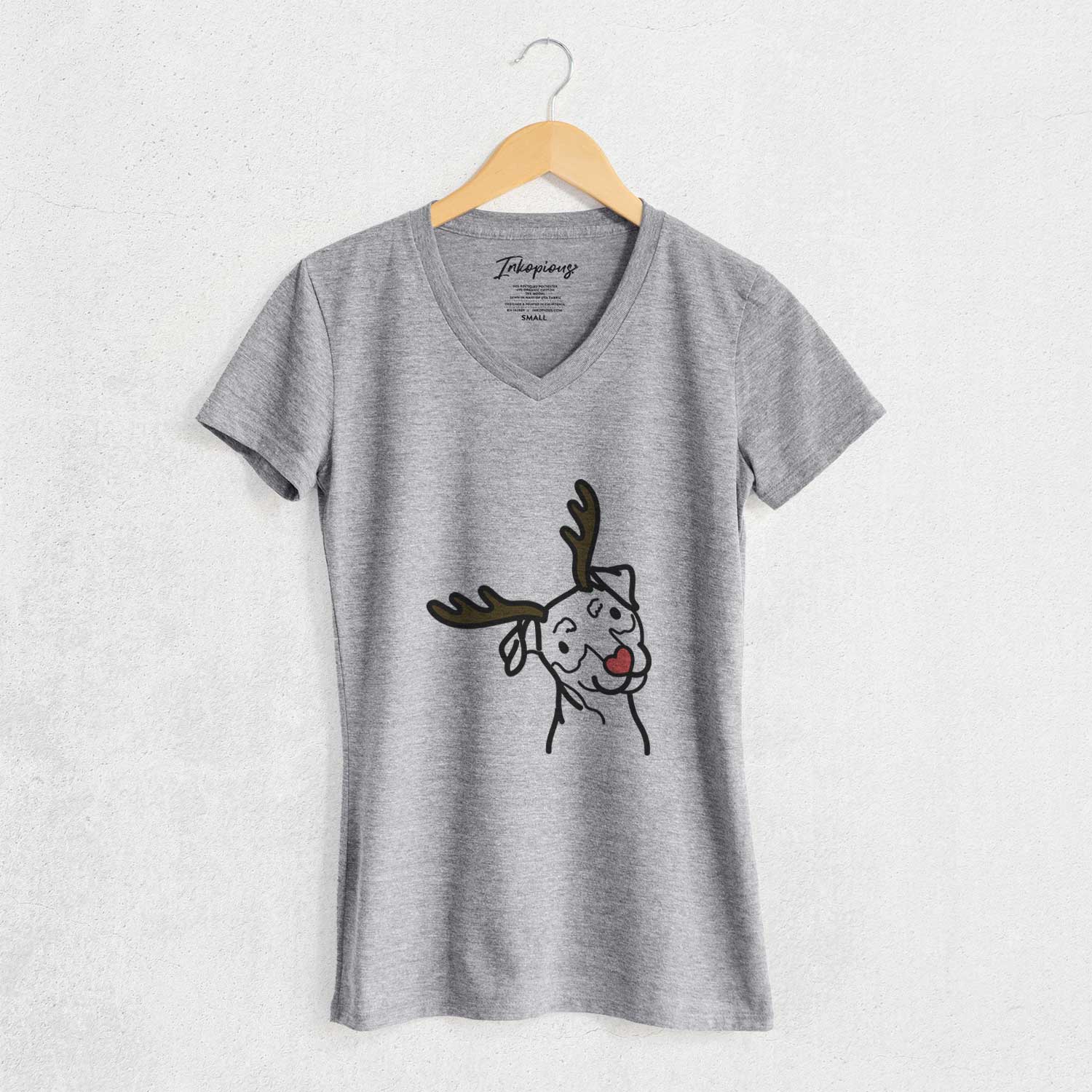 Red Nose Mini Pinscher - Women's V-neck Shirt