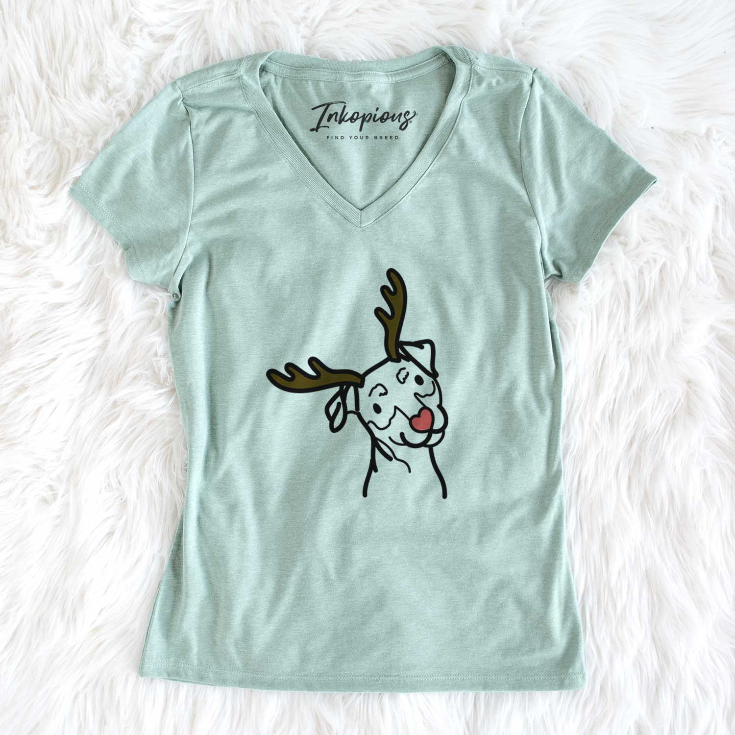 Red Nose Mini Pinscher - Women's V-neck Shirt