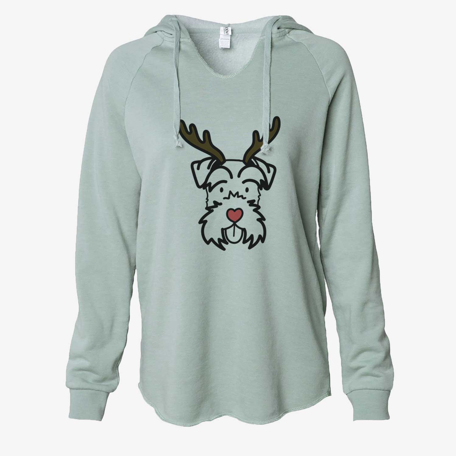 Red Nose Miniature Schnauzer - Cali Wave Hooded Sweatshirt