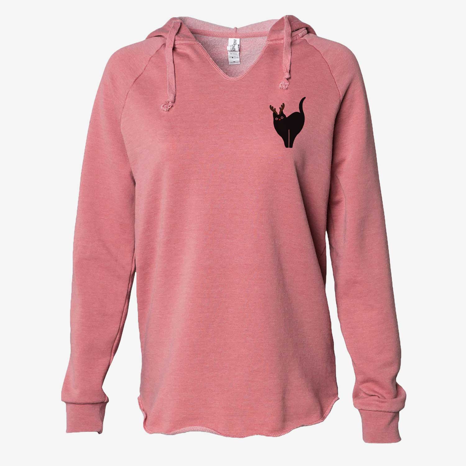 Red Nose Black Cat - Bella - Cali Wave Hooded Sweatshirt