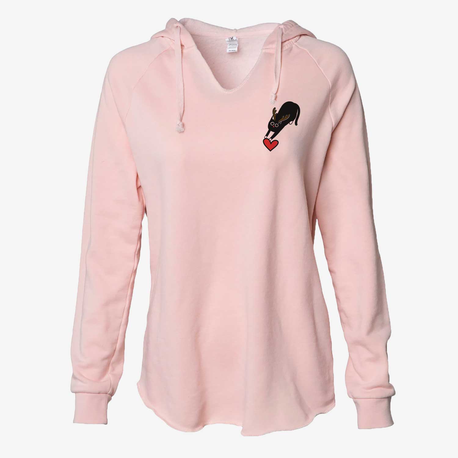 Red Nose Black Cat - Bug - Cali Wave Hooded Sweatshirt