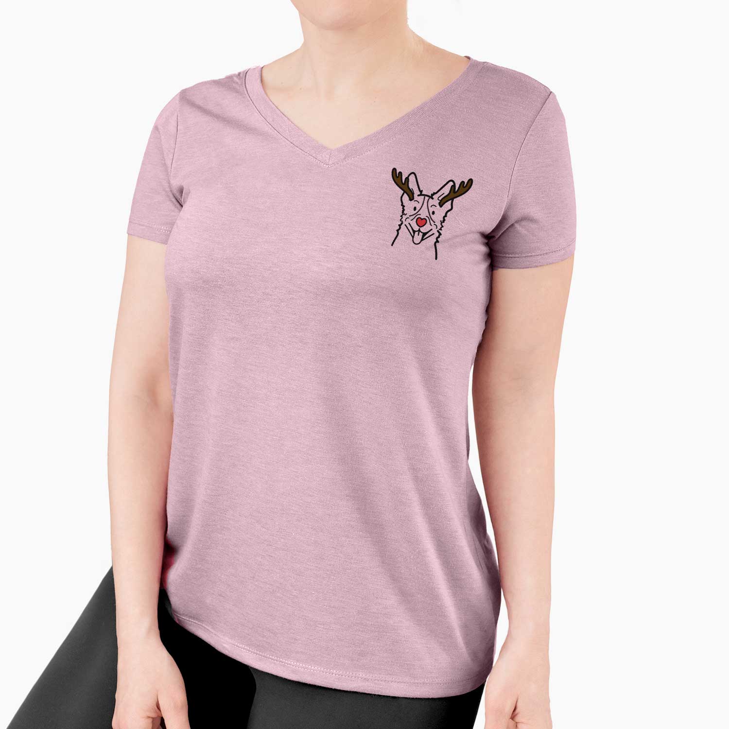 Red Nose Heeler - Women's V-neck Shirt