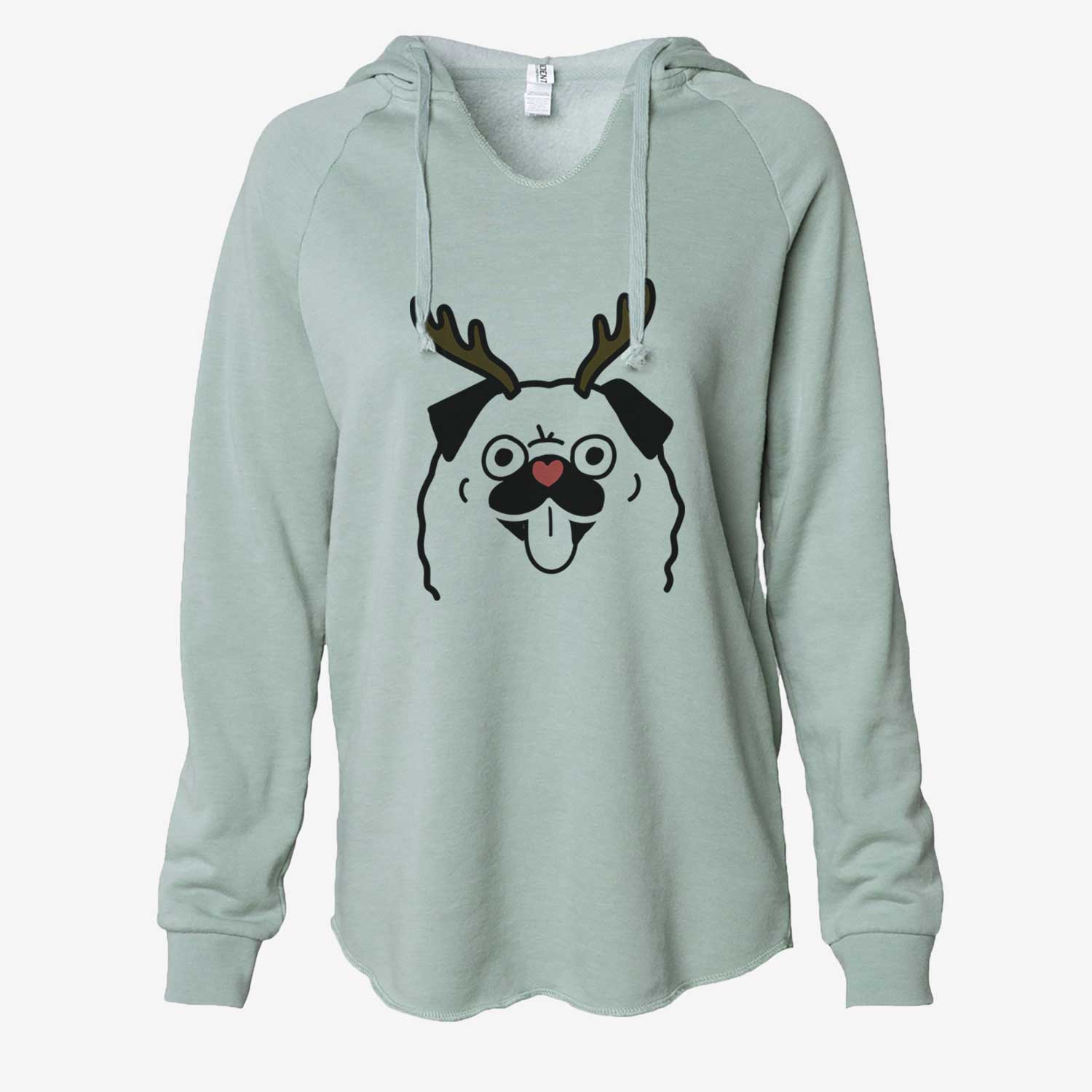 Red Nose Pug - Cali Wave Hooded Sweatshirt
