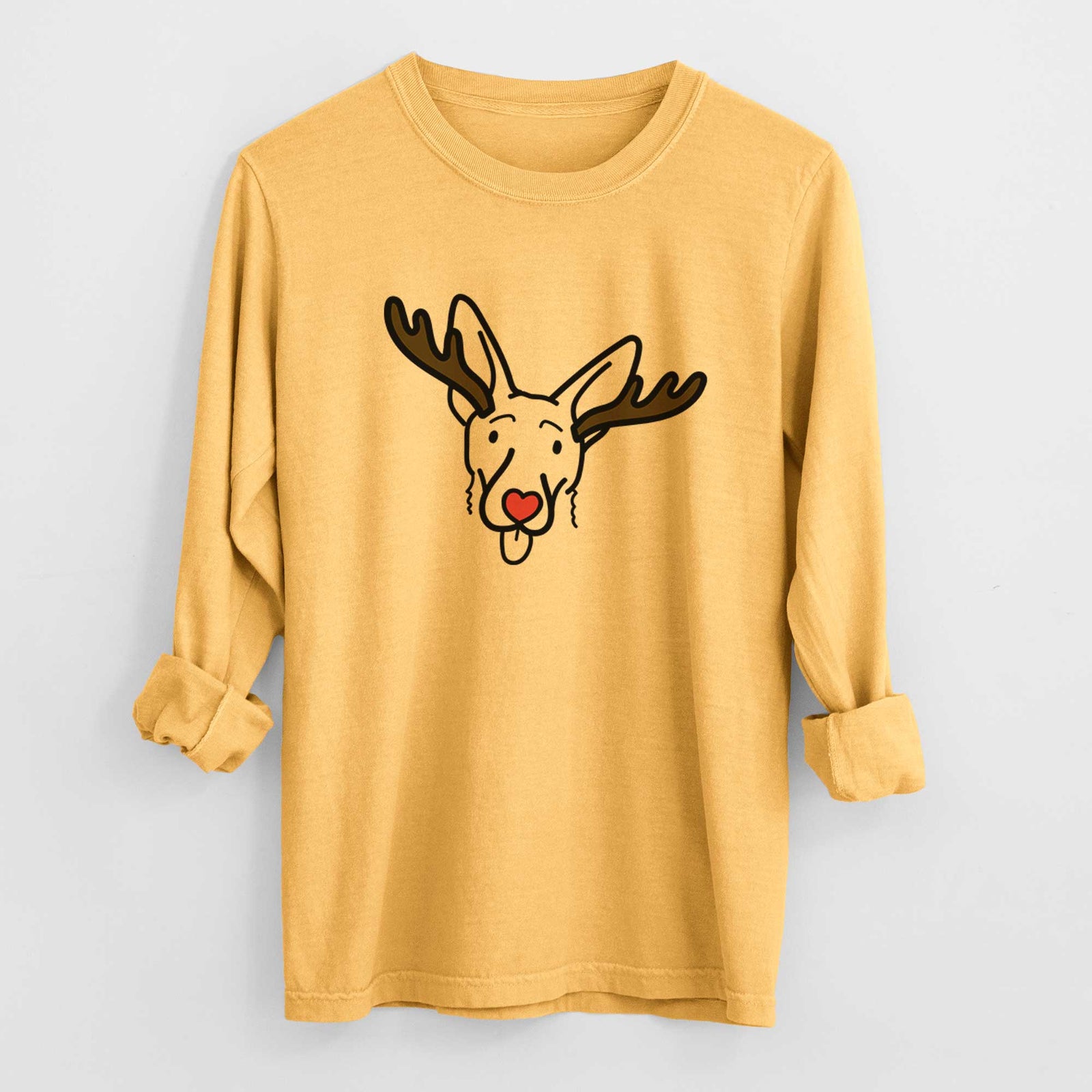 Red Nose Shepherd Mix - Rosie - Heavyweight 100% Cotton Long Sleeve