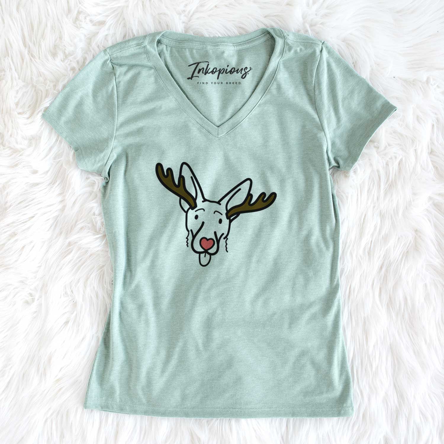 Red Nose Shepherd Mix - Rosie - Women's V-neck Shirt