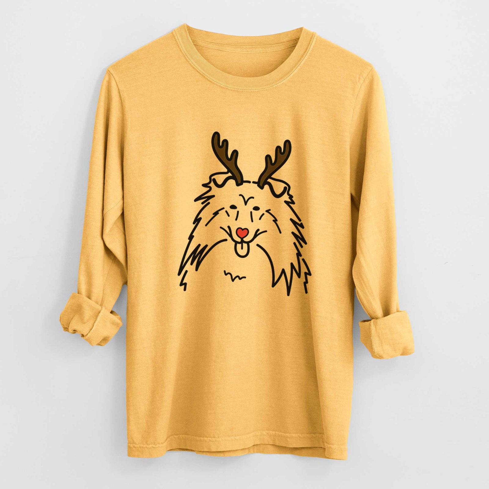Red Nose Rough Collie - Heavyweight 100% Cotton Long Sleeve