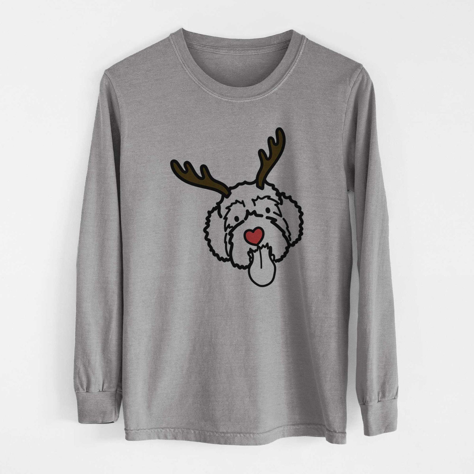 Red Nose Portguese Water Dog - Sam - Heavyweight 100% Cotton Long Sleeve