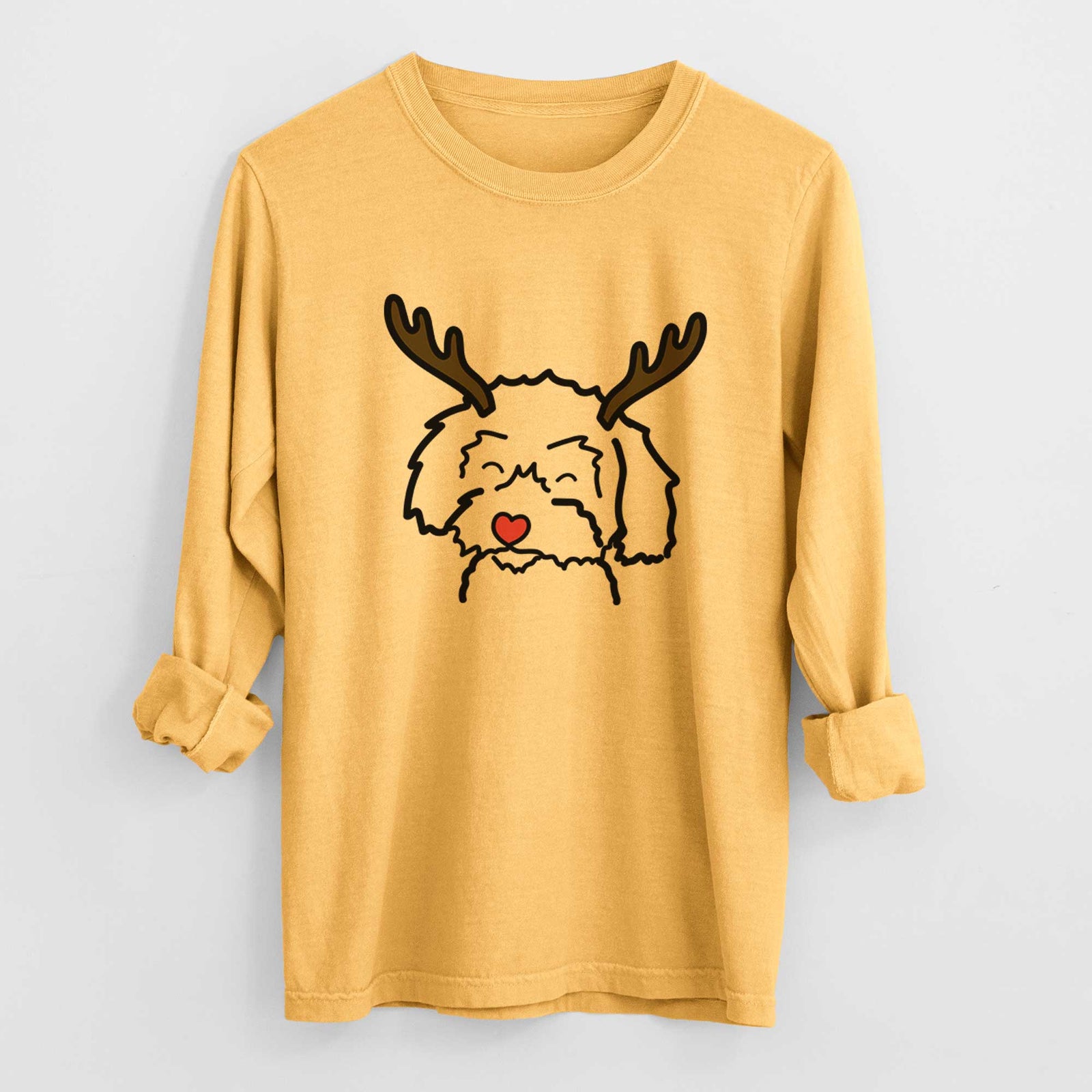 Red Nose Schnoodle - Heavyweight 100% Cotton Long Sleeve