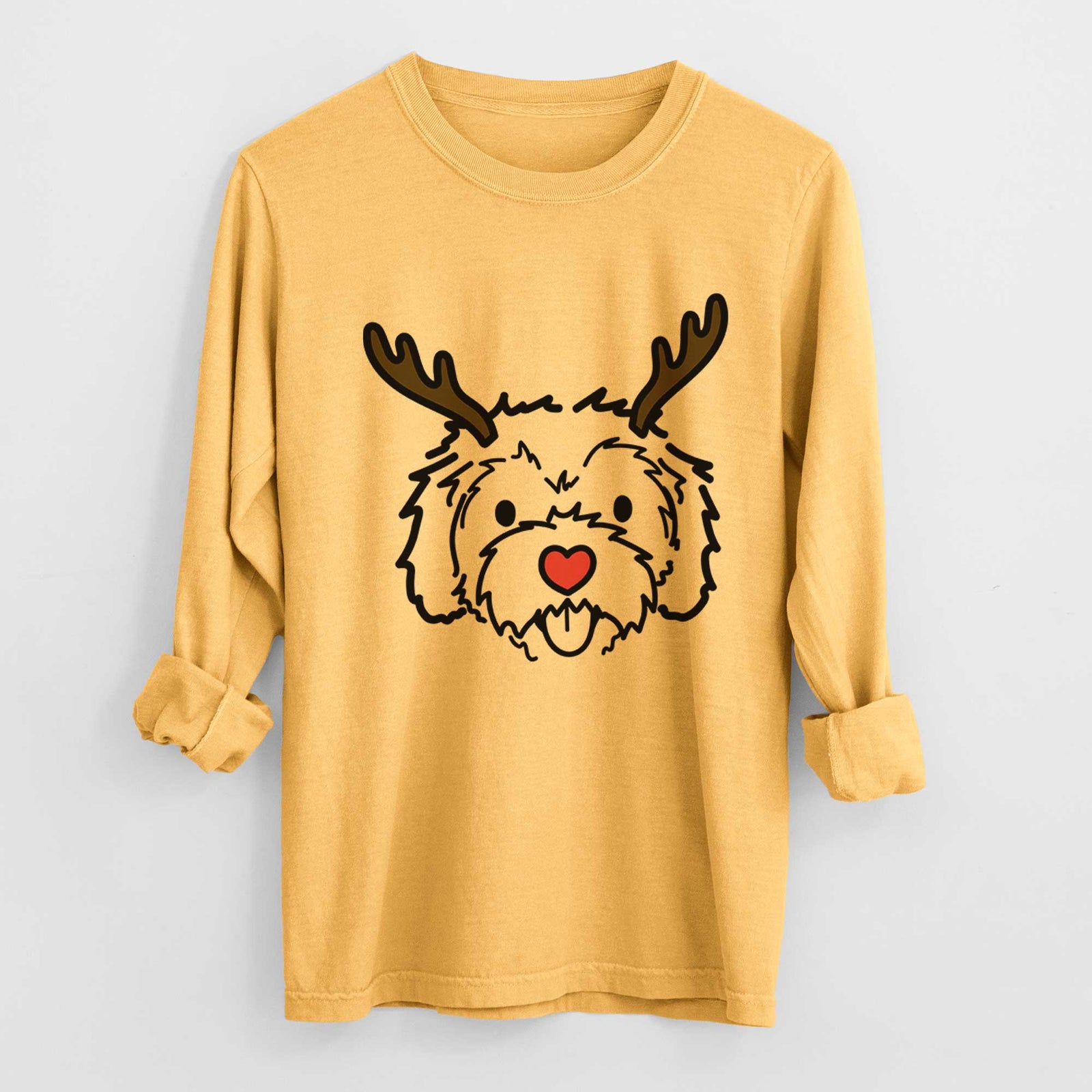 Red Nose Cockapoo - Sprinkles - Heavyweight 100% Cotton Long Sleeve