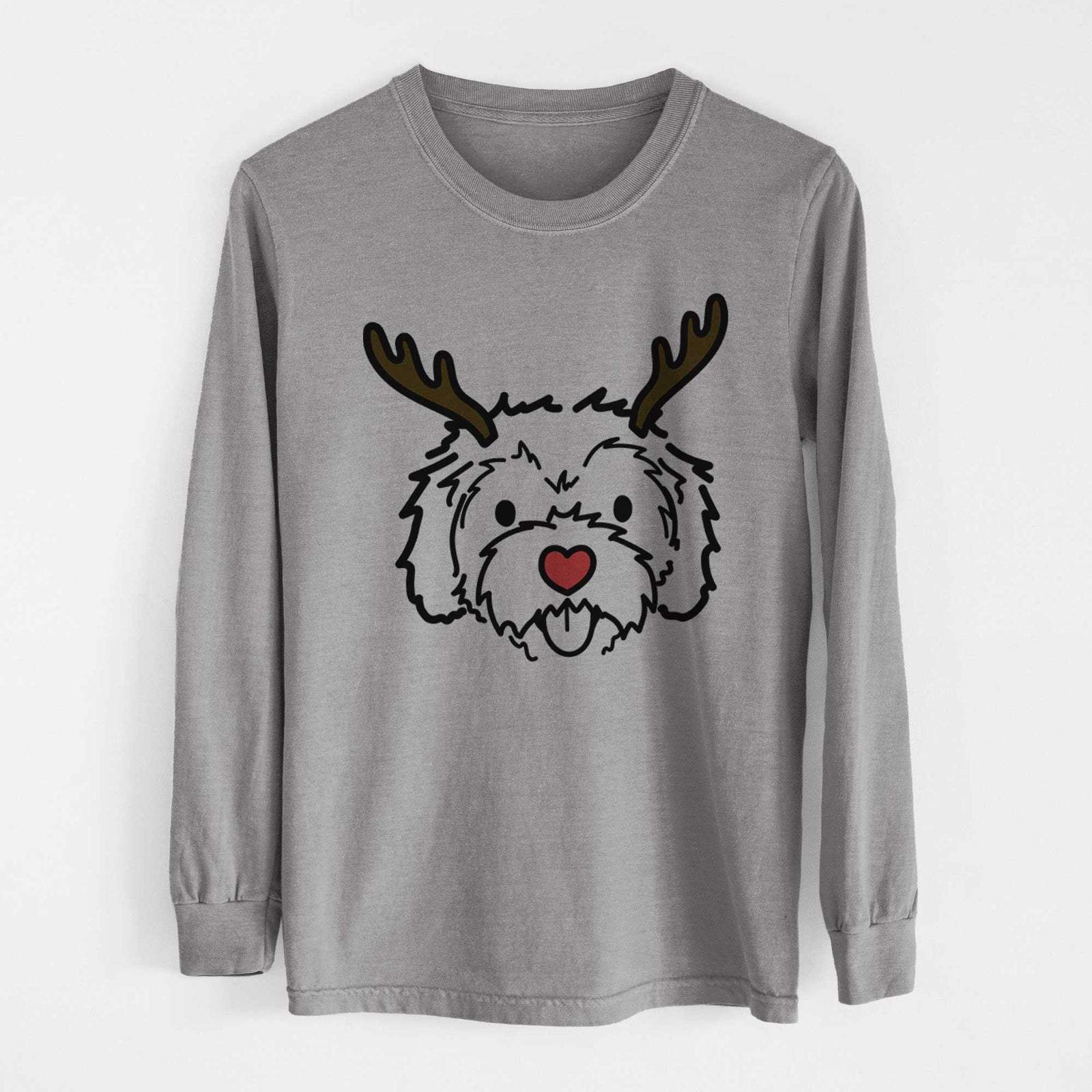 Red Nose Cockapoo - Sprinkles - Heavyweight 100% Cotton Long Sleeve