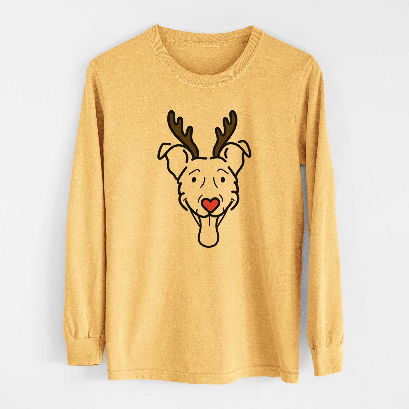 Red Nose Vizsla Mix - Tegan - Heavyweight 100% Cotton Long Sleeve