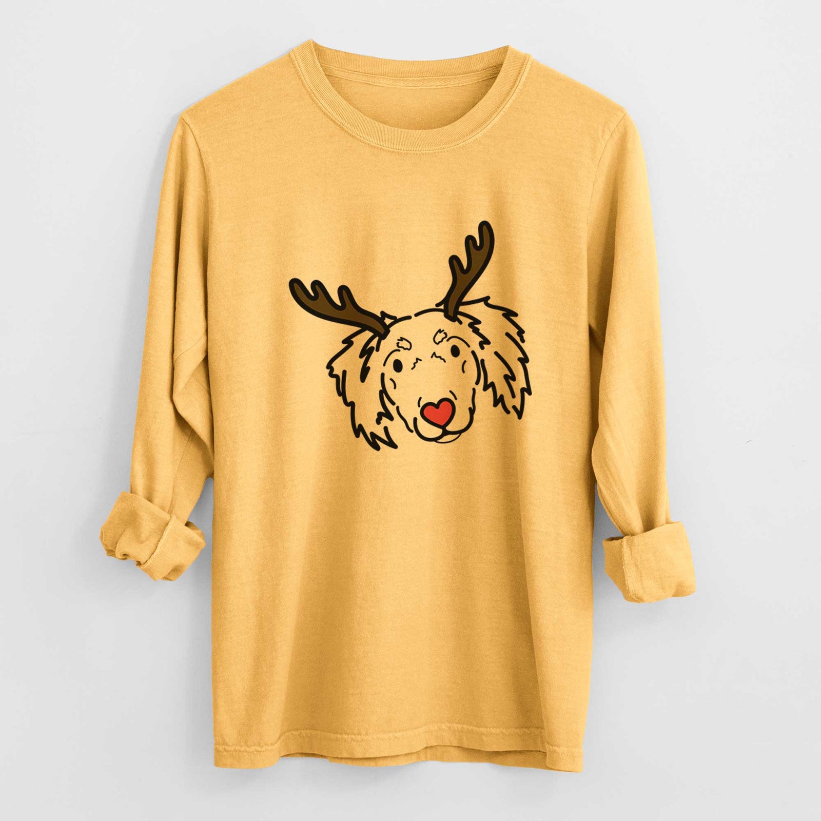 Red Nose Dachshund Mix - Tilly - Heavyweight 100% Cotton Long Sleeve