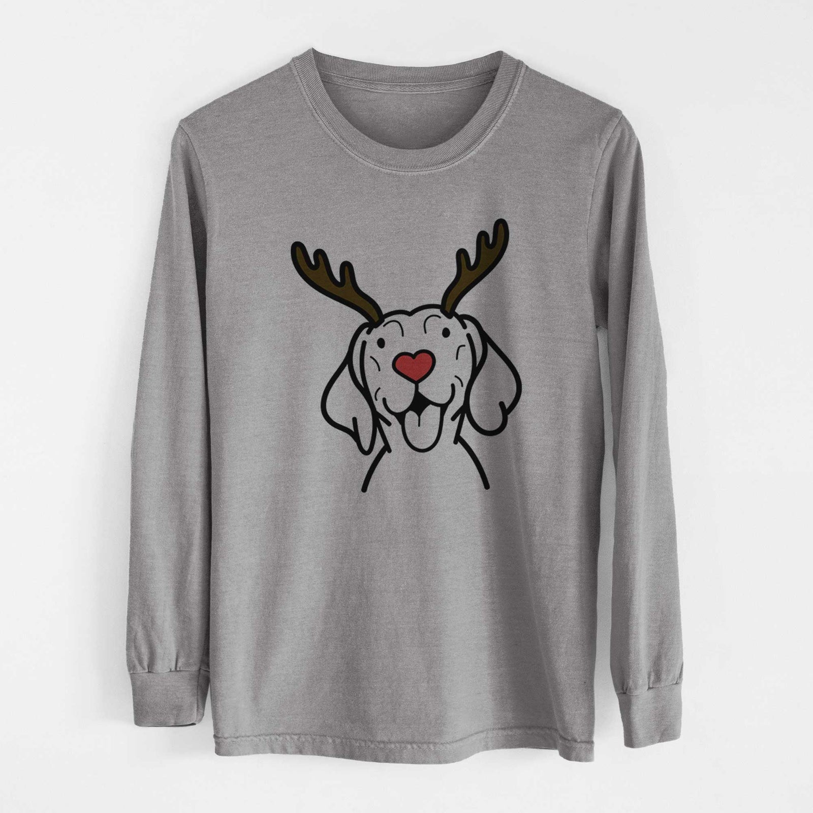 Red Nose Vizsla - Heavyweight 100% Cotton Long Sleeve