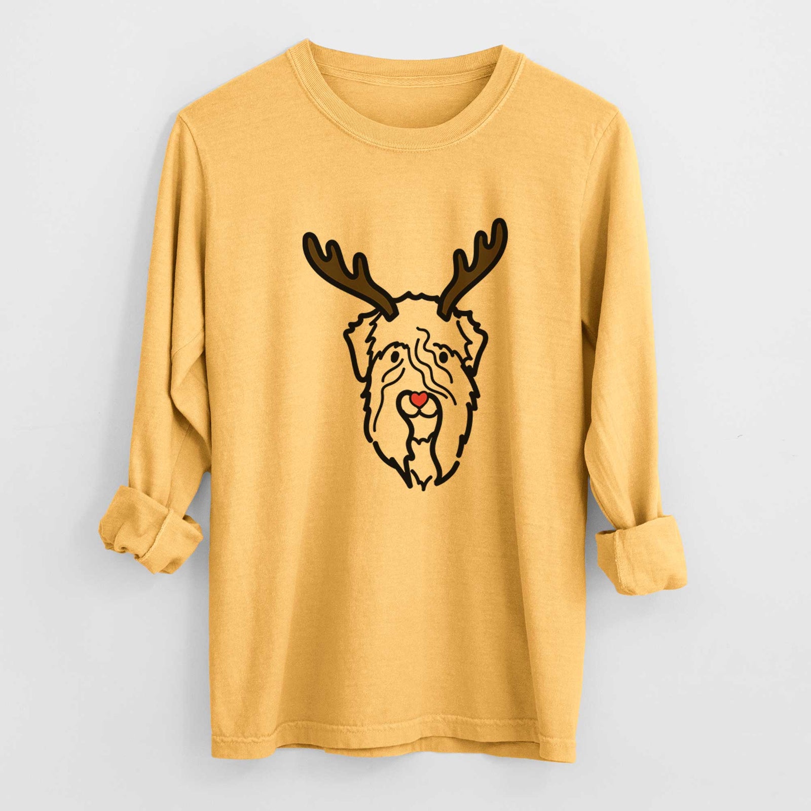 Red Nose Soft Coated Wheaten Terrier - Heavyweight 100% Cotton Long Sleeve