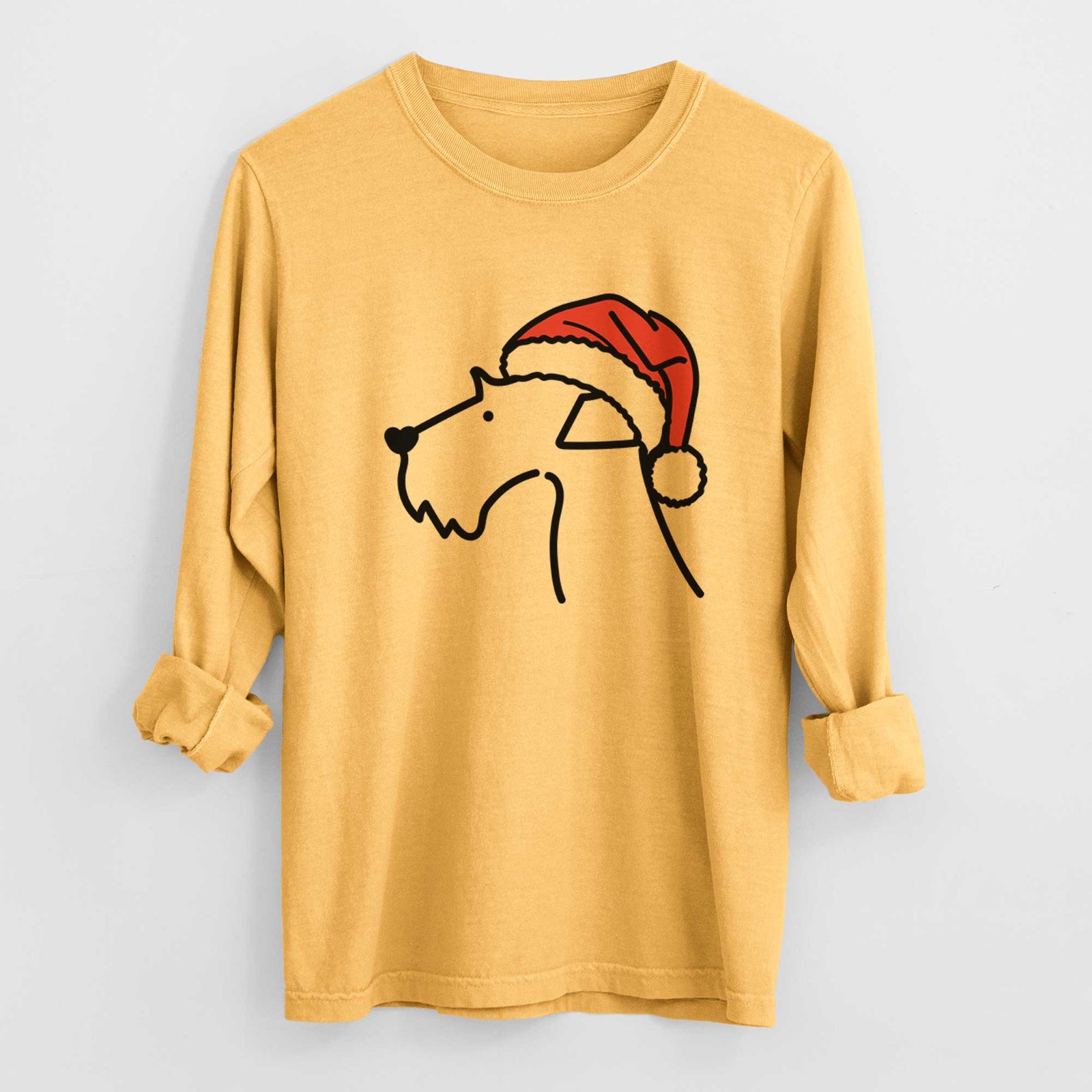 Jolly Airedale Terrier - Heavyweight 100% Cotton Long Sleeve